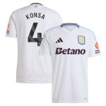 aston villa adidas away shirt 2024-25 with konsa 4 printing Collection - Official Aston Villa Kits