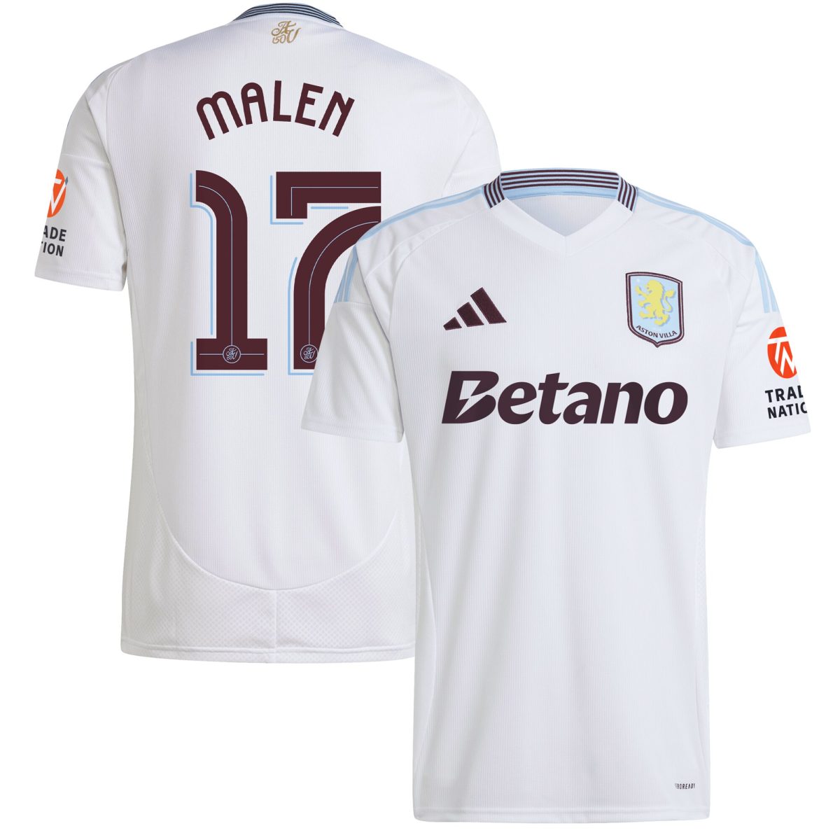 aston villa adidas away shirt 2024-25 with malen 17 cup printing Collection - Official Aston Villa Kits