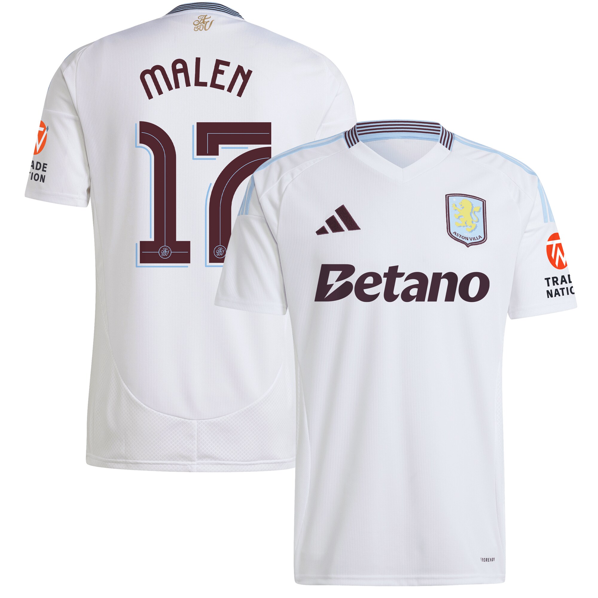 aston villa adidas away shirt 2024-25 with malen 17 cup printing Collection - Official Aston Villa Kits