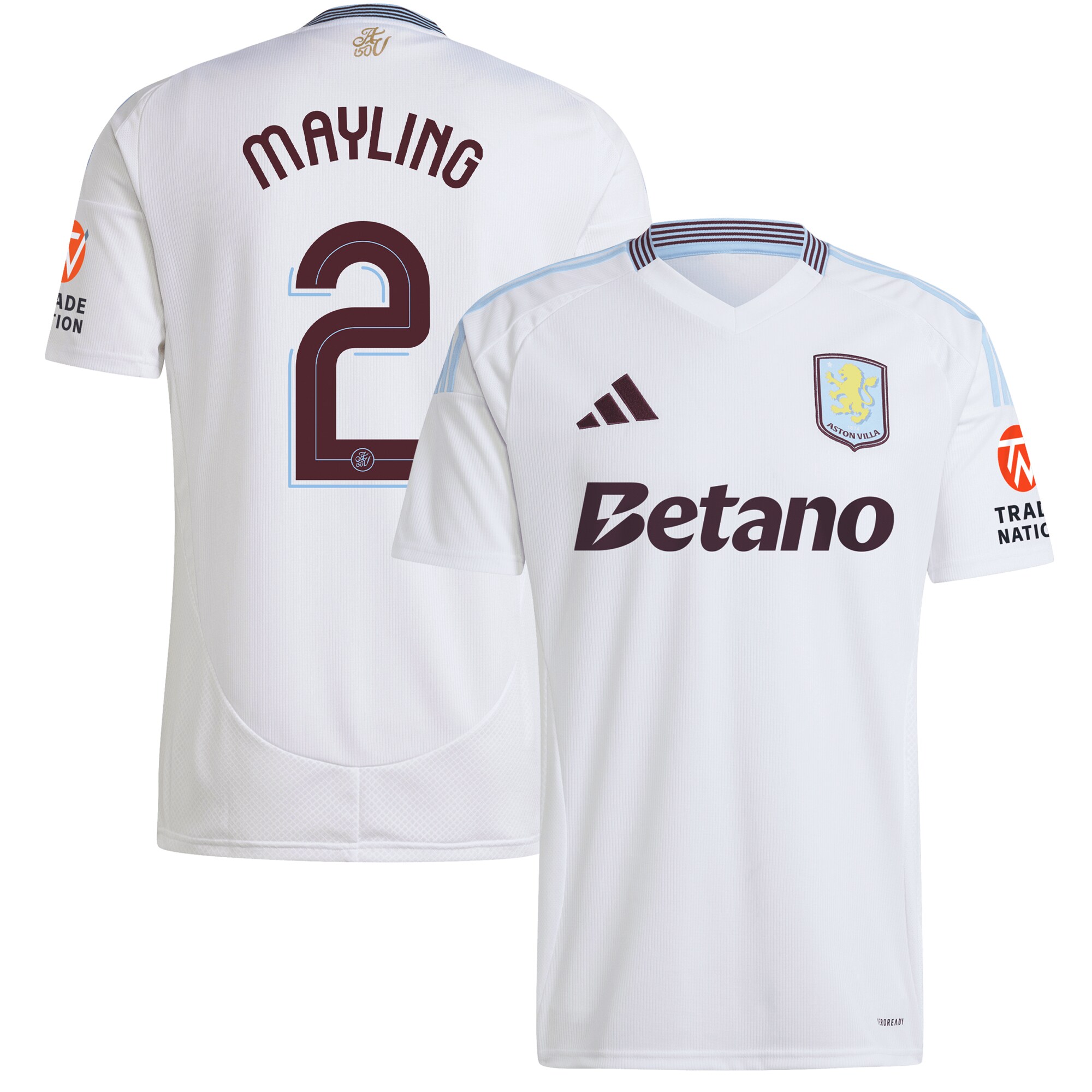 aston villa adidas away shirt 2024-25 with mayling 2 cup printing Collection - Official Aston Villa Kits