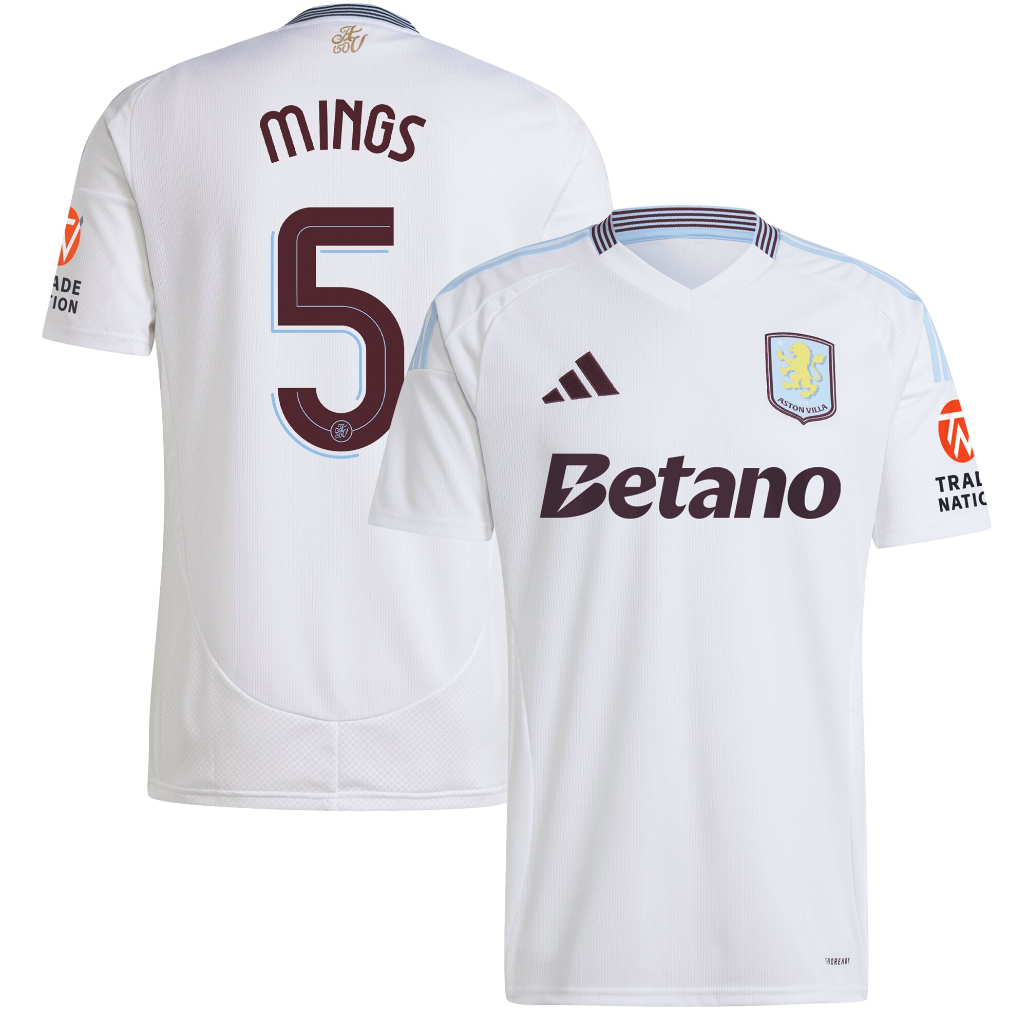 aston villa adidas away shirt 2024-25 with mings 5 cup printing Collection - Official Aston Villa Kits