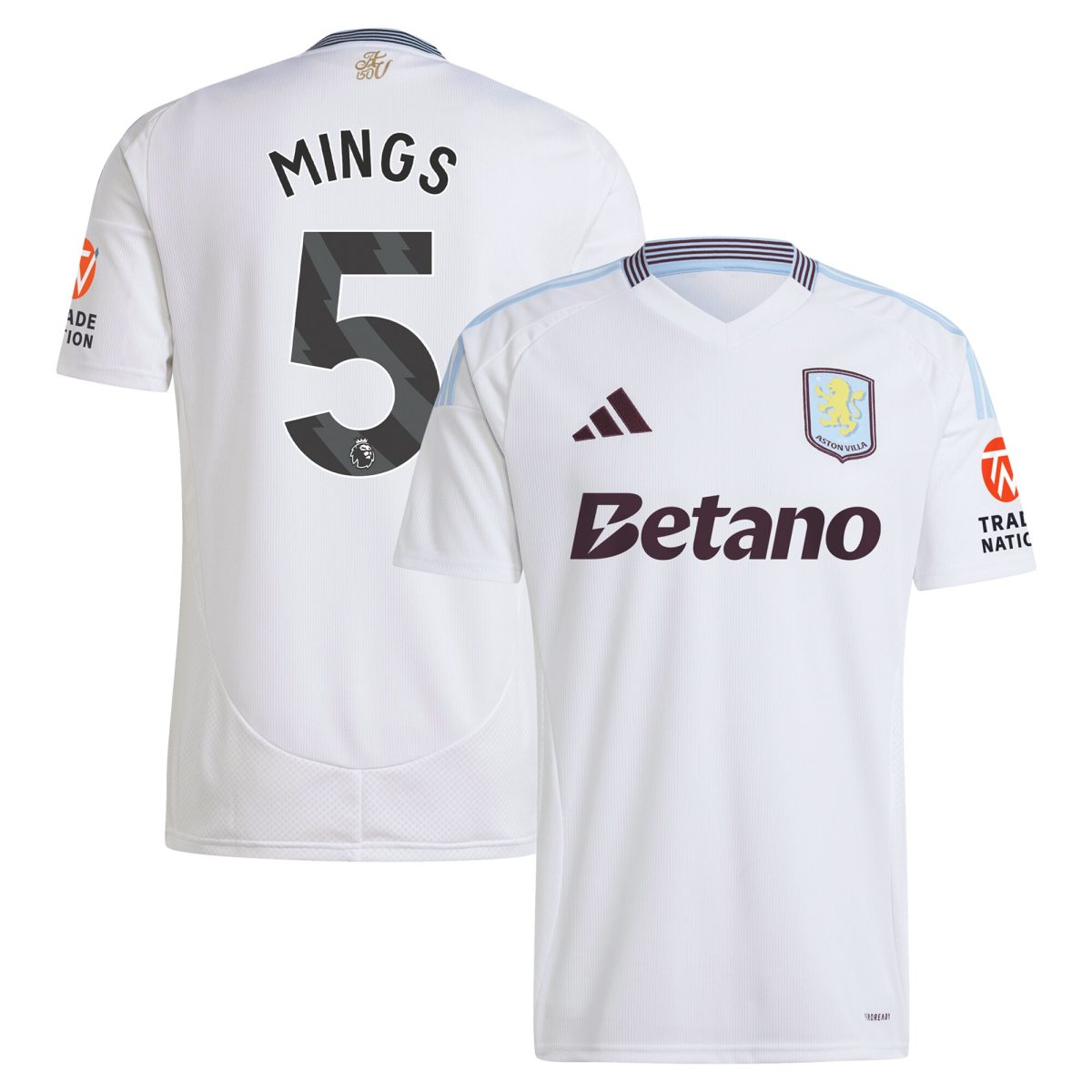 aston villa adidas away shirt 2024-25 with mings 5 printing Collection - Official Aston Villa Kits