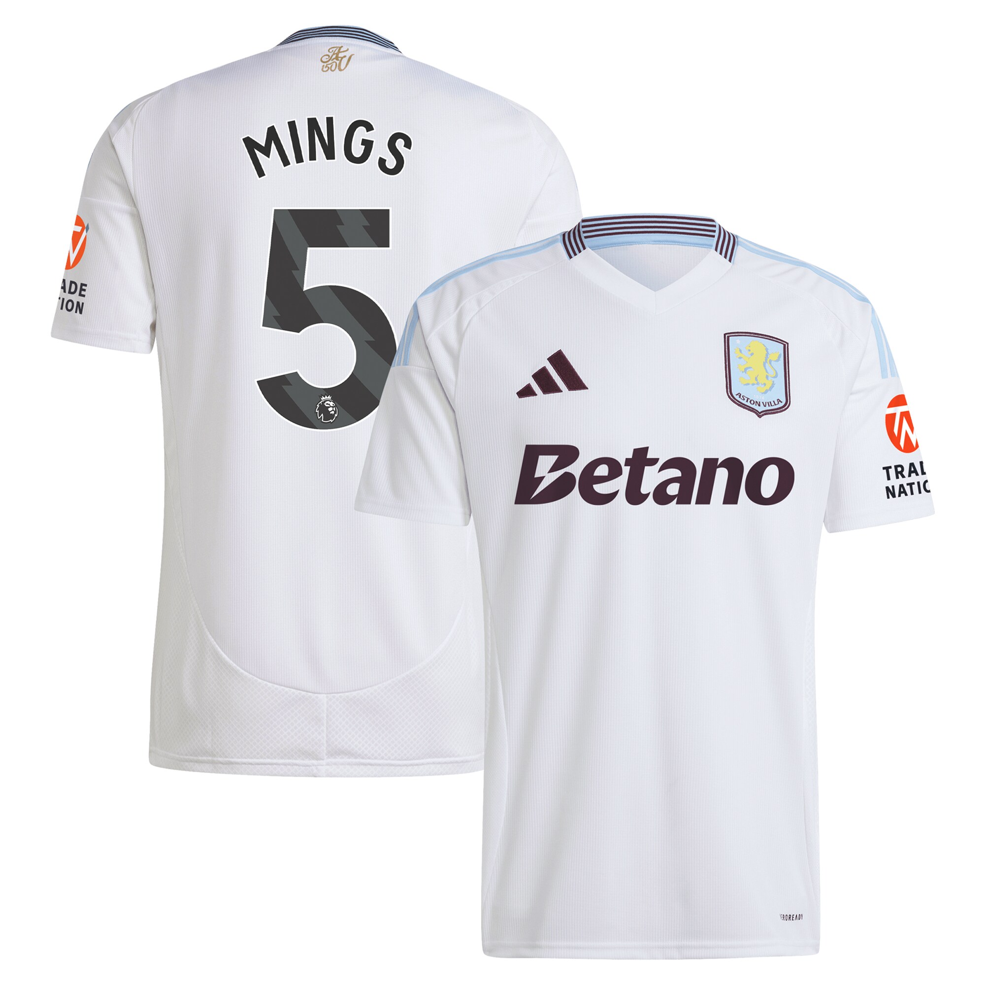 aston villa adidas away shirt 2024-25 with mings 5 printing Collection - Official Aston Villa Kits