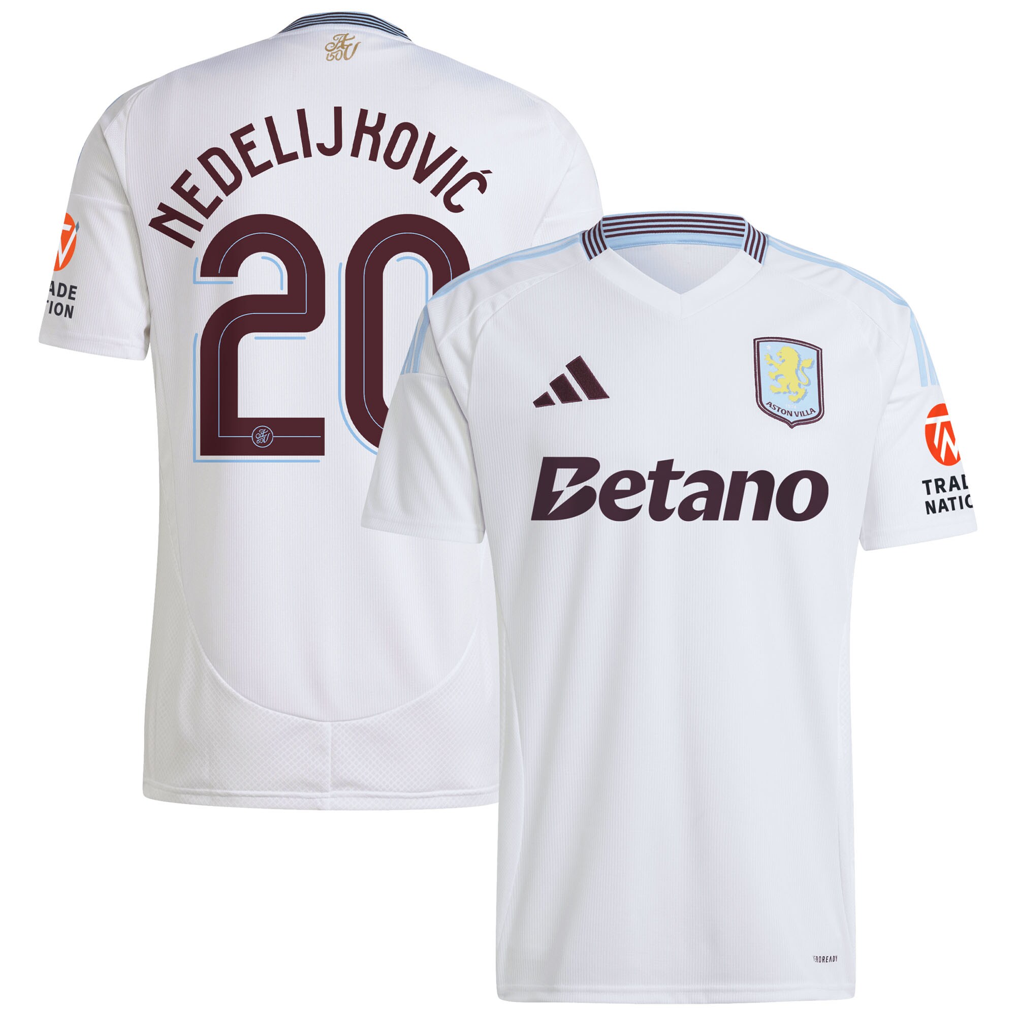 aston villa adidas away shirt 2024-25 with nedeljković 20 cup printing Collection - Official Aston Villa Kits