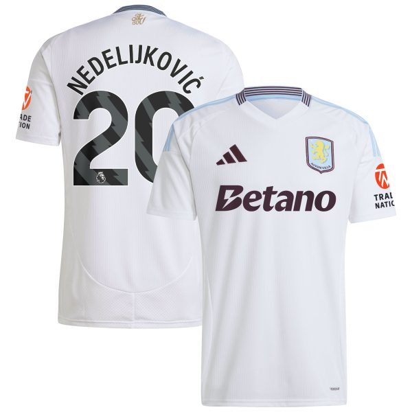 aston villa adidas away shirt 2024-25 with nedeljković 20 printing Collection - Official Aston Villa Kits