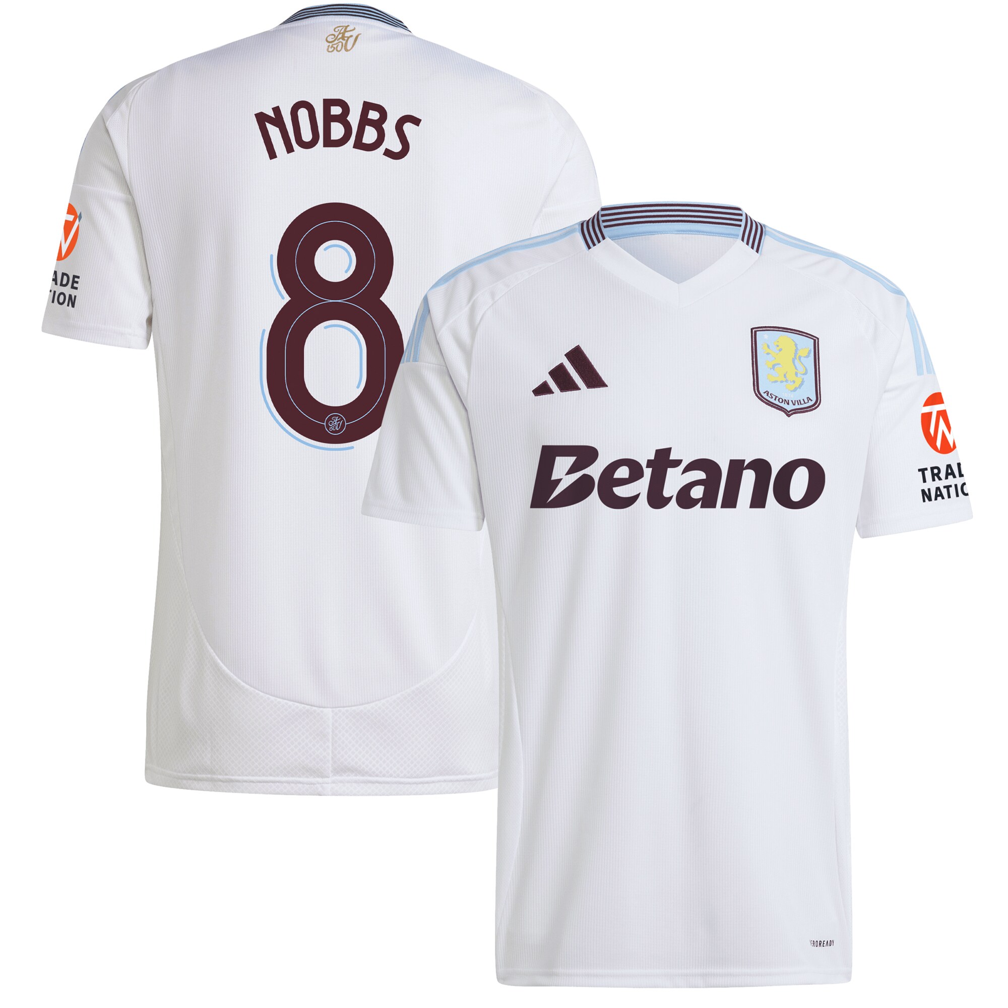 aston villa adidas away shirt 2024-25 with nobbs 8 cup printing Collection - Official Aston Villa Kits
