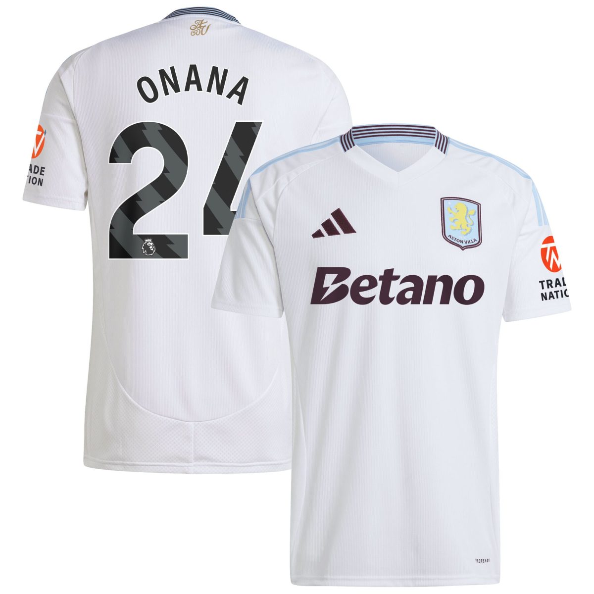 aston villa adidas away shirt 2024-25 with onana 24 printing Collection - Official Aston Villa Kits