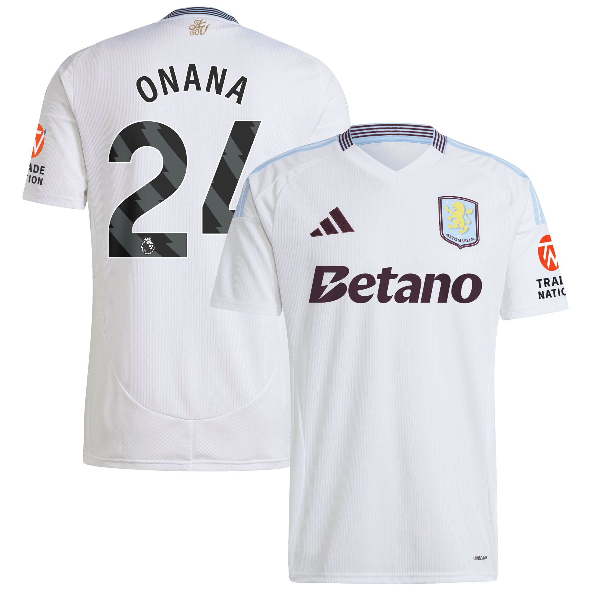 aston villa adidas away shirt 2024-25 with onana 24 printing Collection - Official Aston Villa Kits