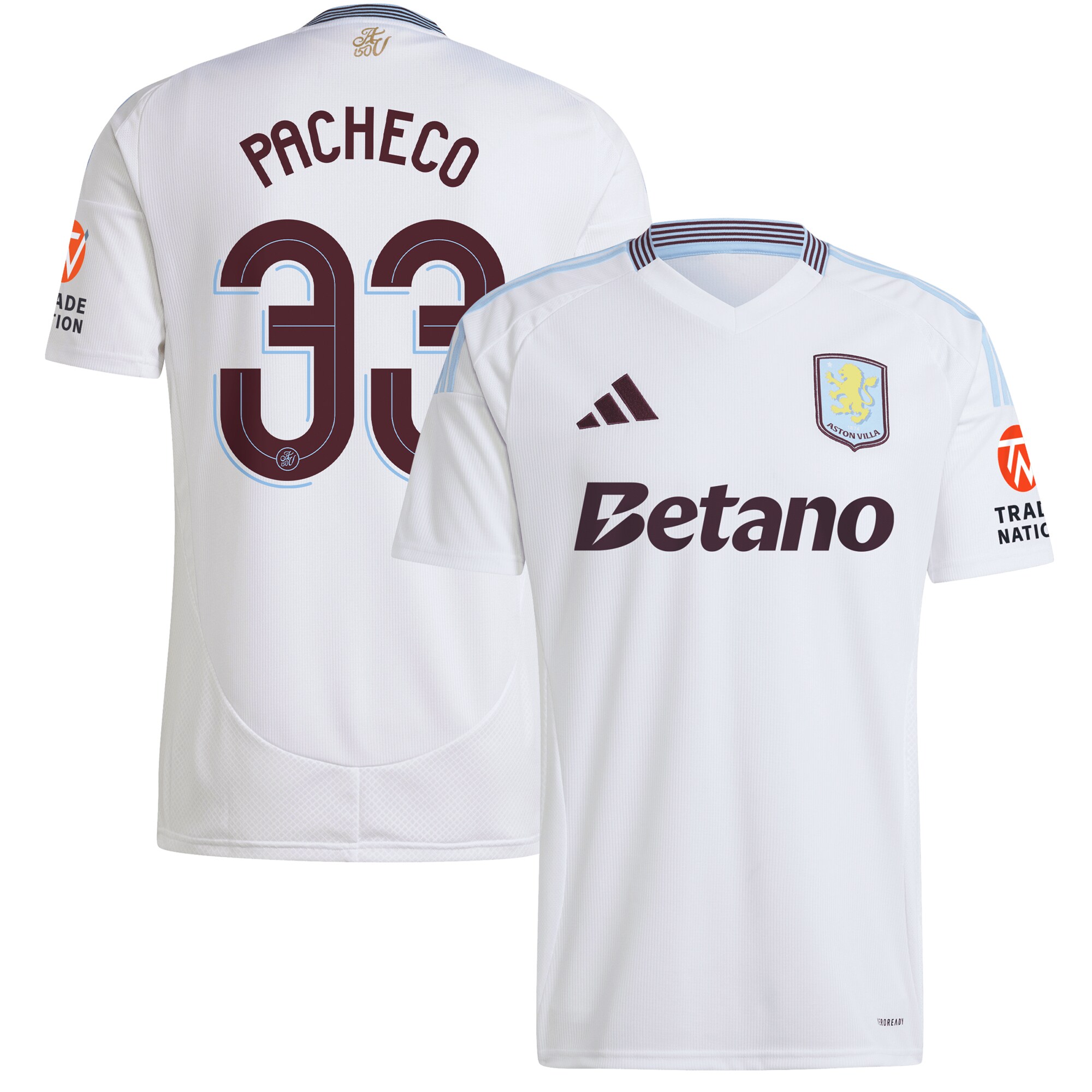 aston villa adidas away shirt 2024-25 with pacheco 33 cup printing Collection - Official Aston Villa Kits