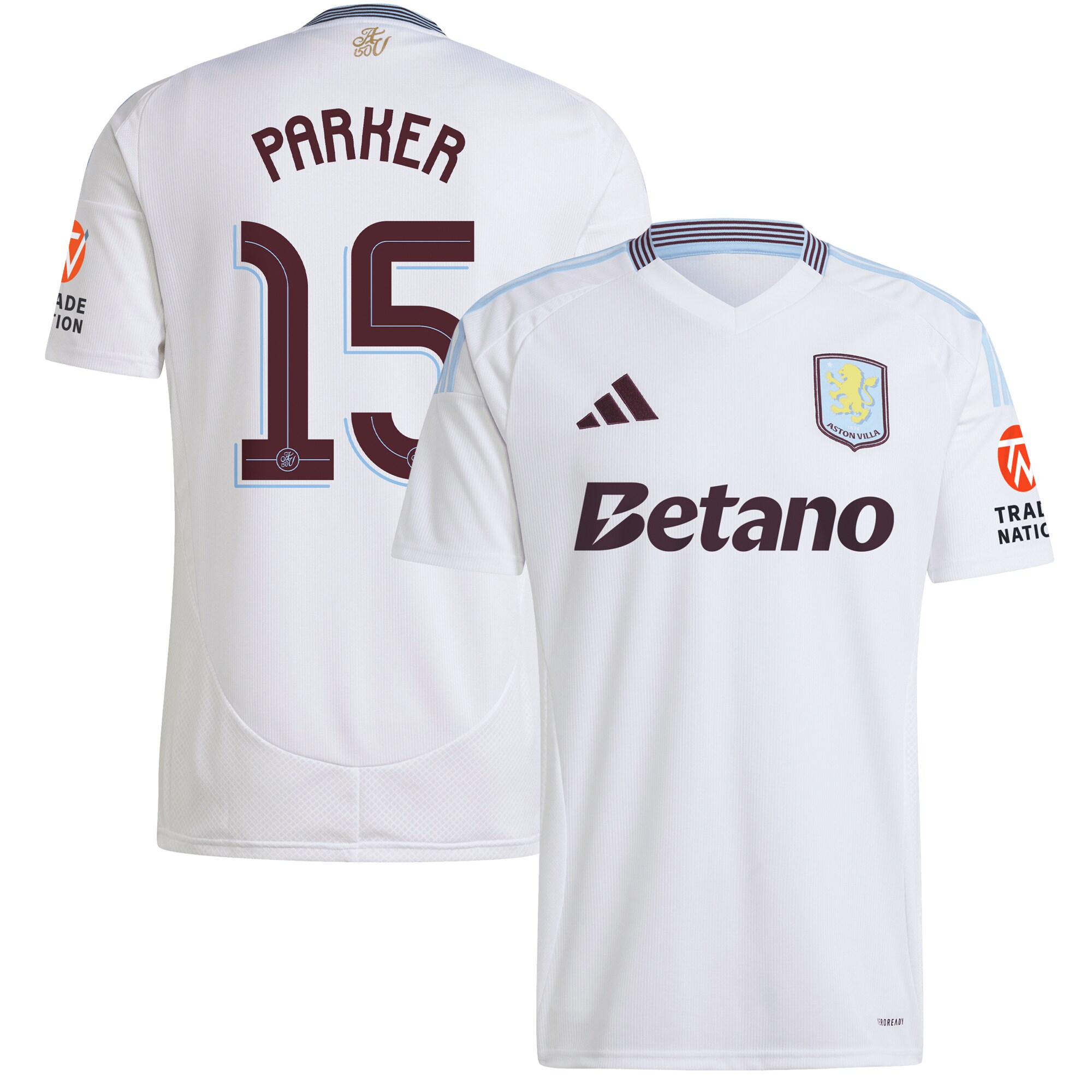 aston villa adidas away shirt 2024-25 with parker 15 cup printing Collection - Official Aston Villa Kits