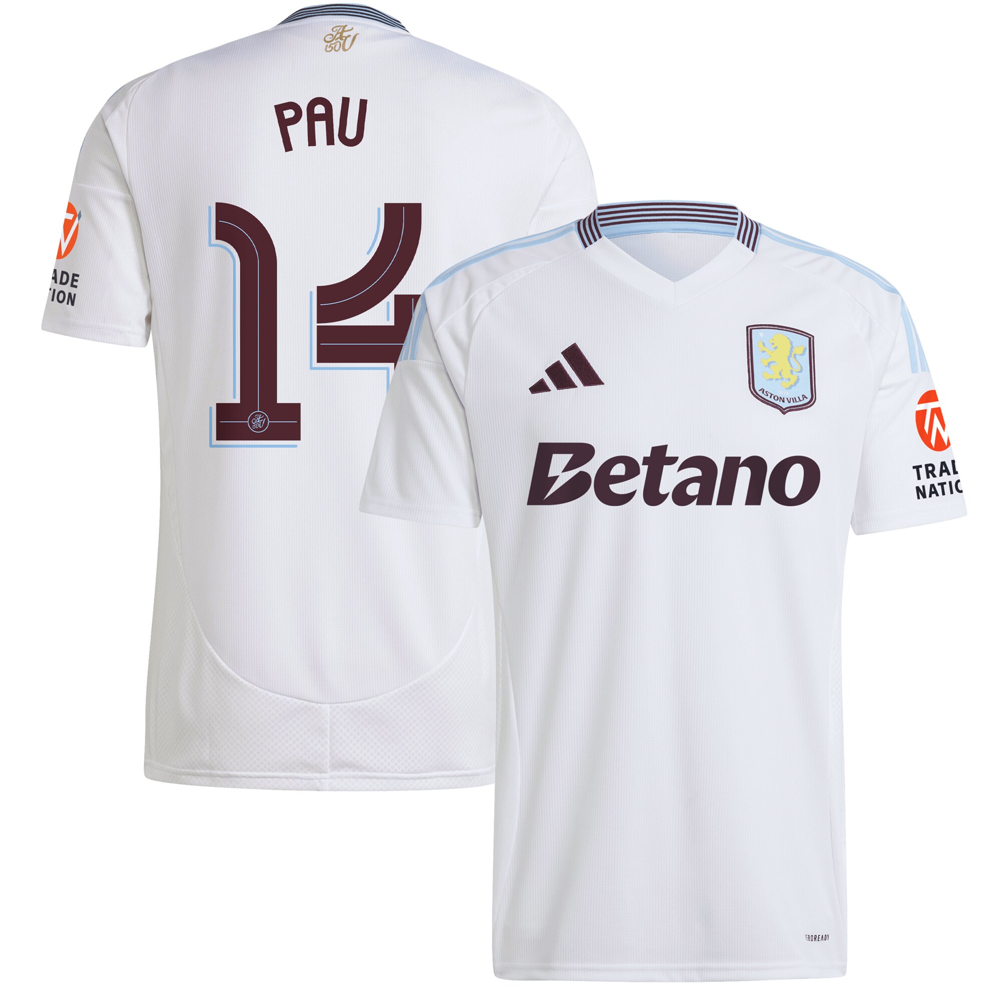 aston villa adidas away shirt 2024-25 with pau 14 cup printing Collection - Official Aston Villa Kits