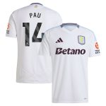aston villa adidas away shirt 2024-25 with pau 14 printing Collection - Official Aston Villa Kits