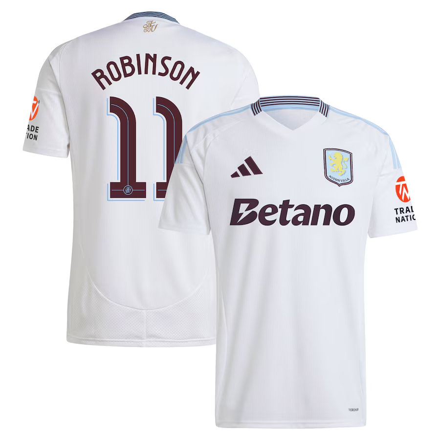 aston villa adidas away shirt 2024-25 with robinson 11 cup printing Collection - Official Aston Villa Kits