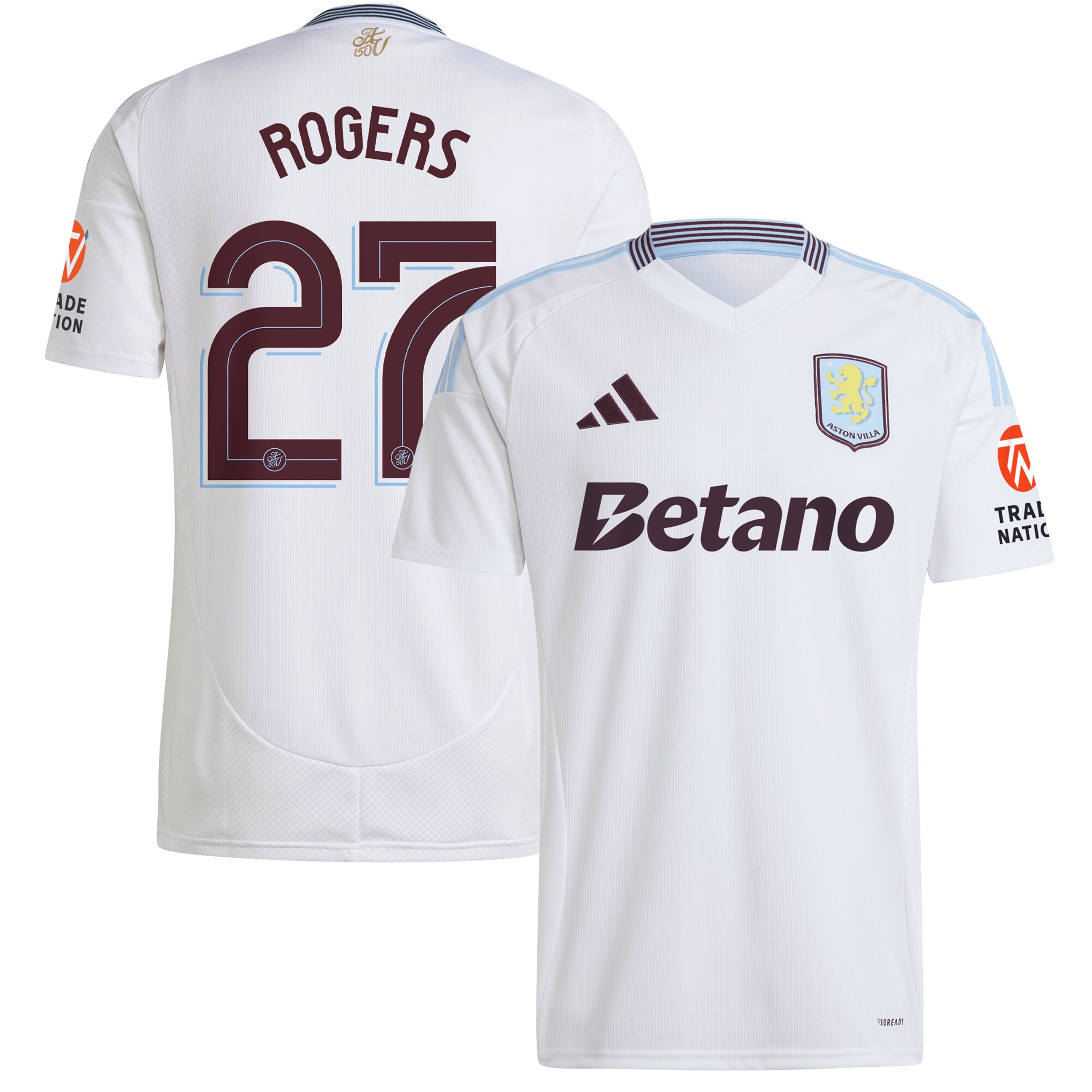 aston villa adidas away shirt 2024-25 with rogers 27 cup printing Collection - Official Aston Villa Kits