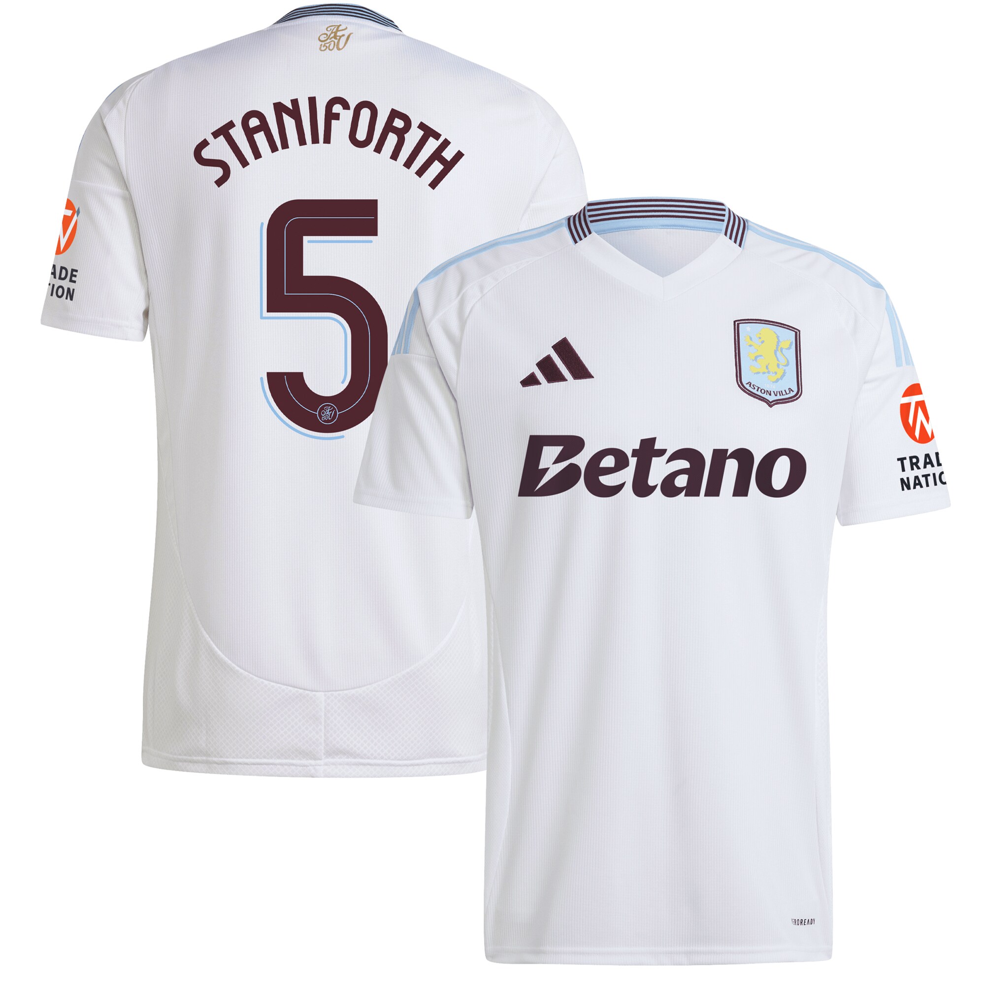 aston villa adidas away shirt 2024-25 with staniforth 5 cup printing Collection - Official Aston Villa Kits