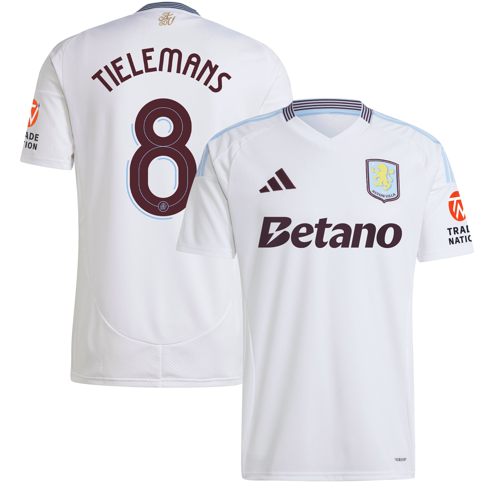 aston villa adidas away shirt 2024-25 with tielemans 8 cup printing Collection - Official Aston Villa Kits