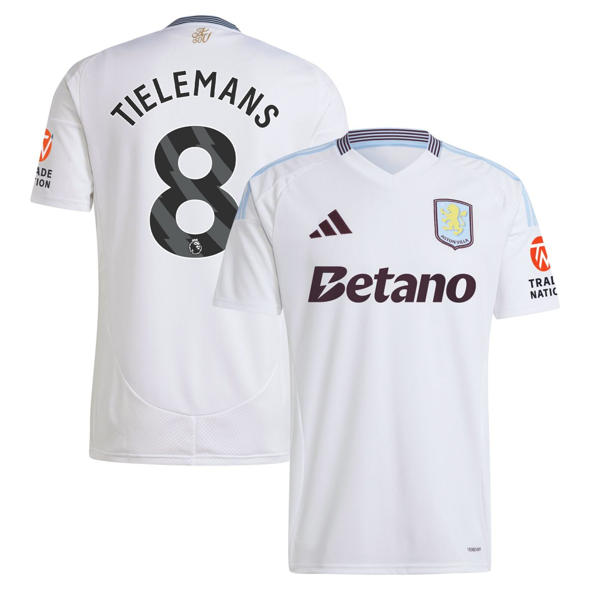 aston villa adidas away shirt 2024-25 with tielemans 8 printing Collection - Official Aston Villa Kits