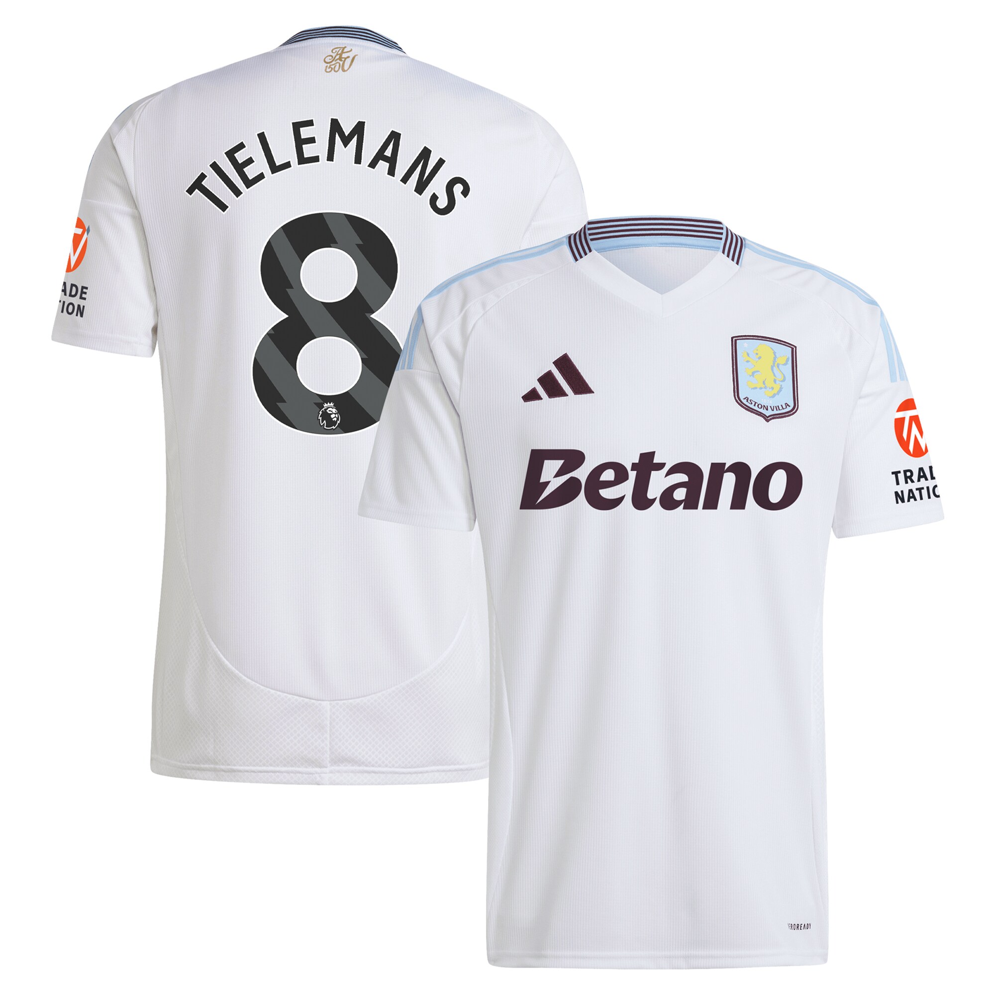 aston villa adidas away shirt 2024-25 with tielemans 8 printing Collection - Official Aston Villa Kits