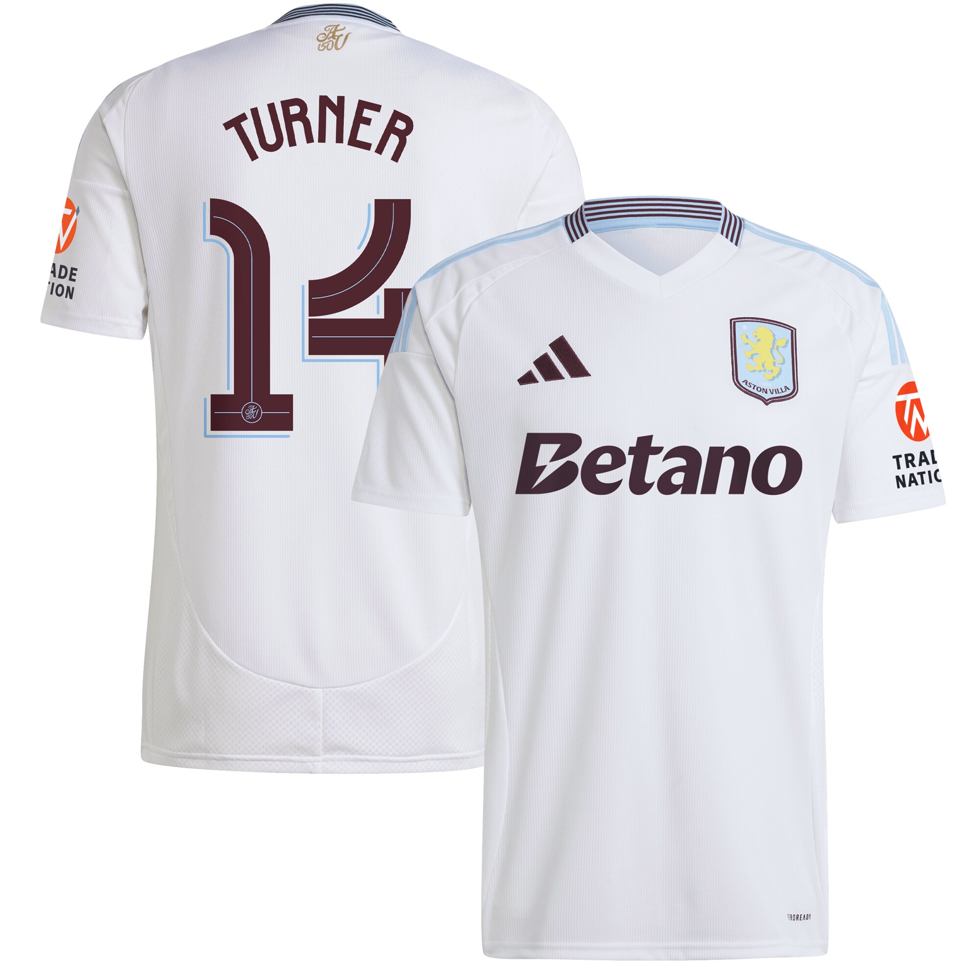 aston villa adidas away shirt 2024-25 with turner 14 cup printing Collection - Official Aston Villa Kits