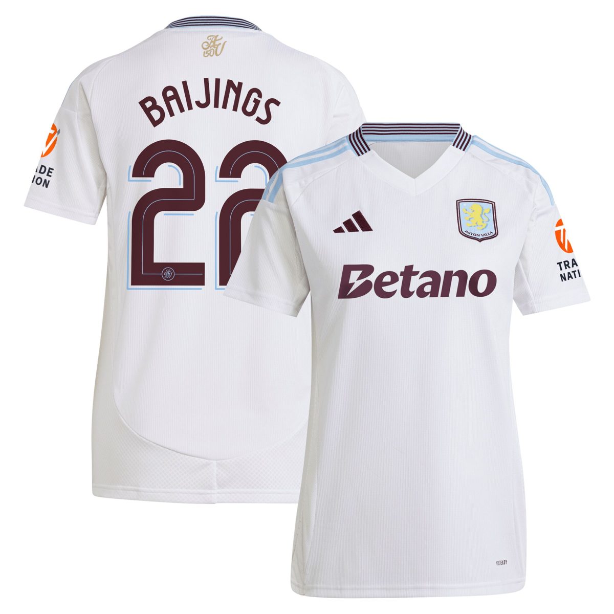 aston villa adidas away shirt 2024-25 – womens with baijings 22 cup printing Collection - Official Aston Villa Kits