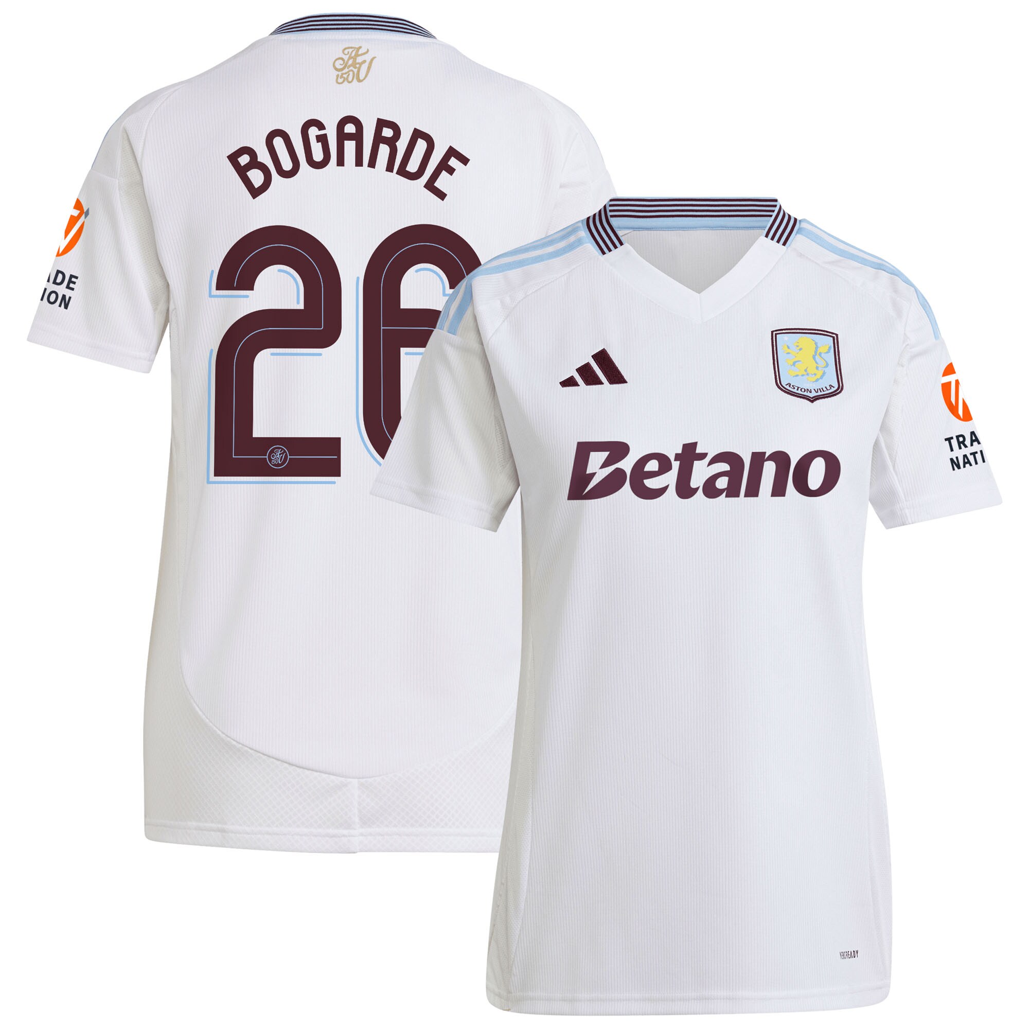 aston villa adidas away shirt 2024-25 – womens with bogarde 26 cup printing Collection - Official Aston Villa Kits