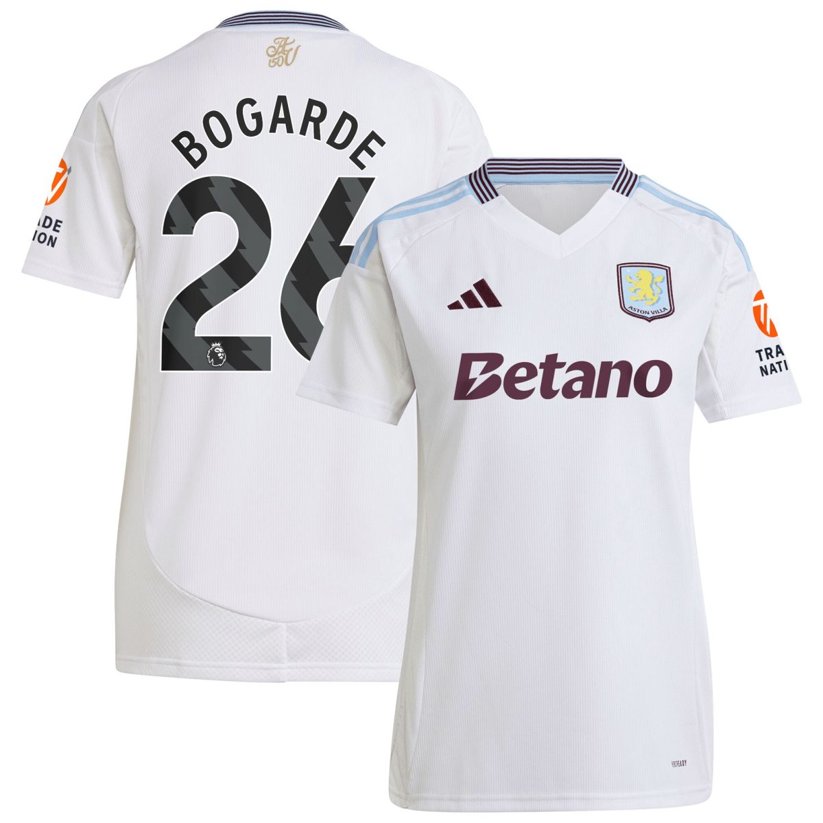 aston villa adidas away shirt 2024-25 – womens with bogarde 26 printing Collection - Official Aston Villa Kits