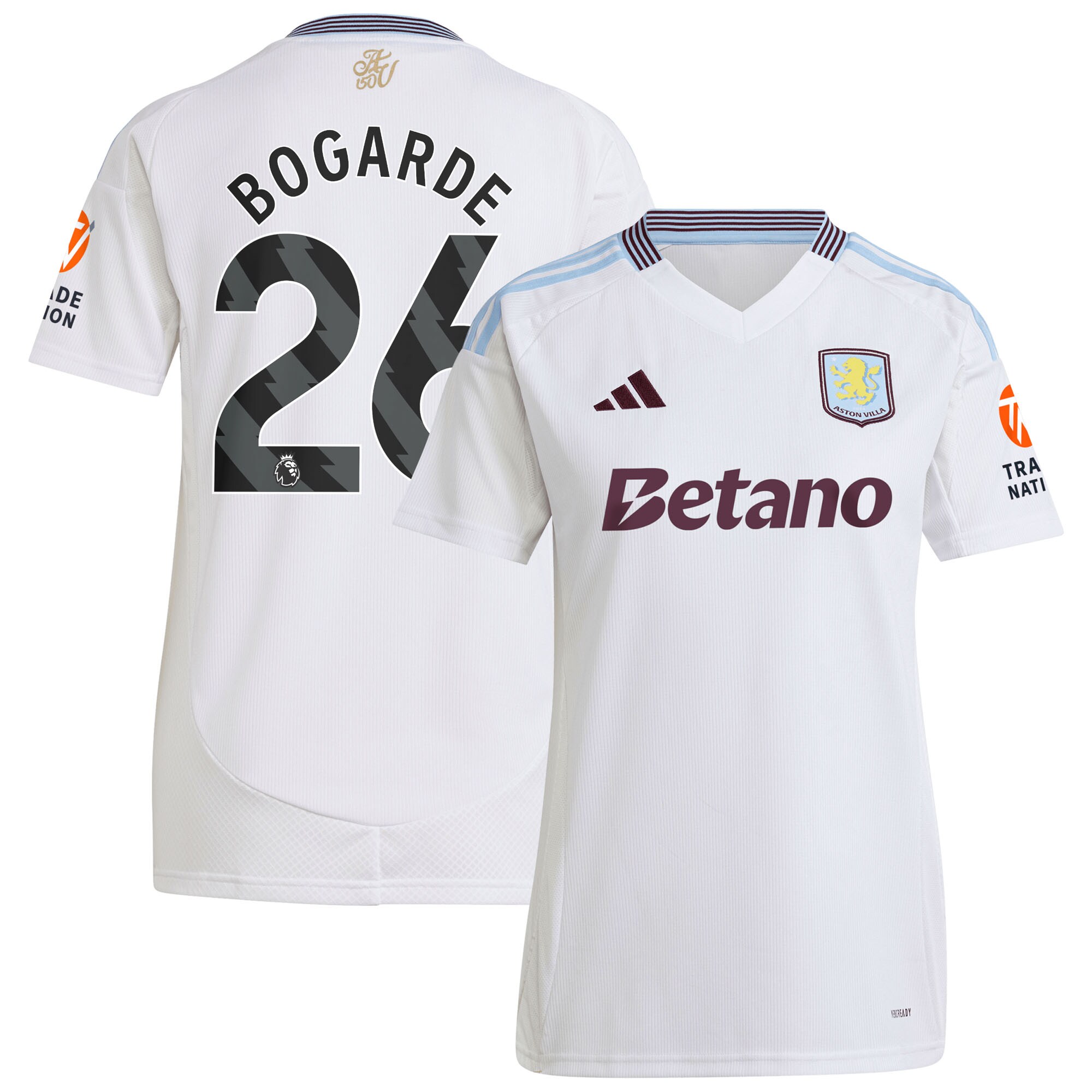 aston villa adidas away shirt 2024-25 – womens with bogarde 26 printing Collection - Official Aston Villa Kits