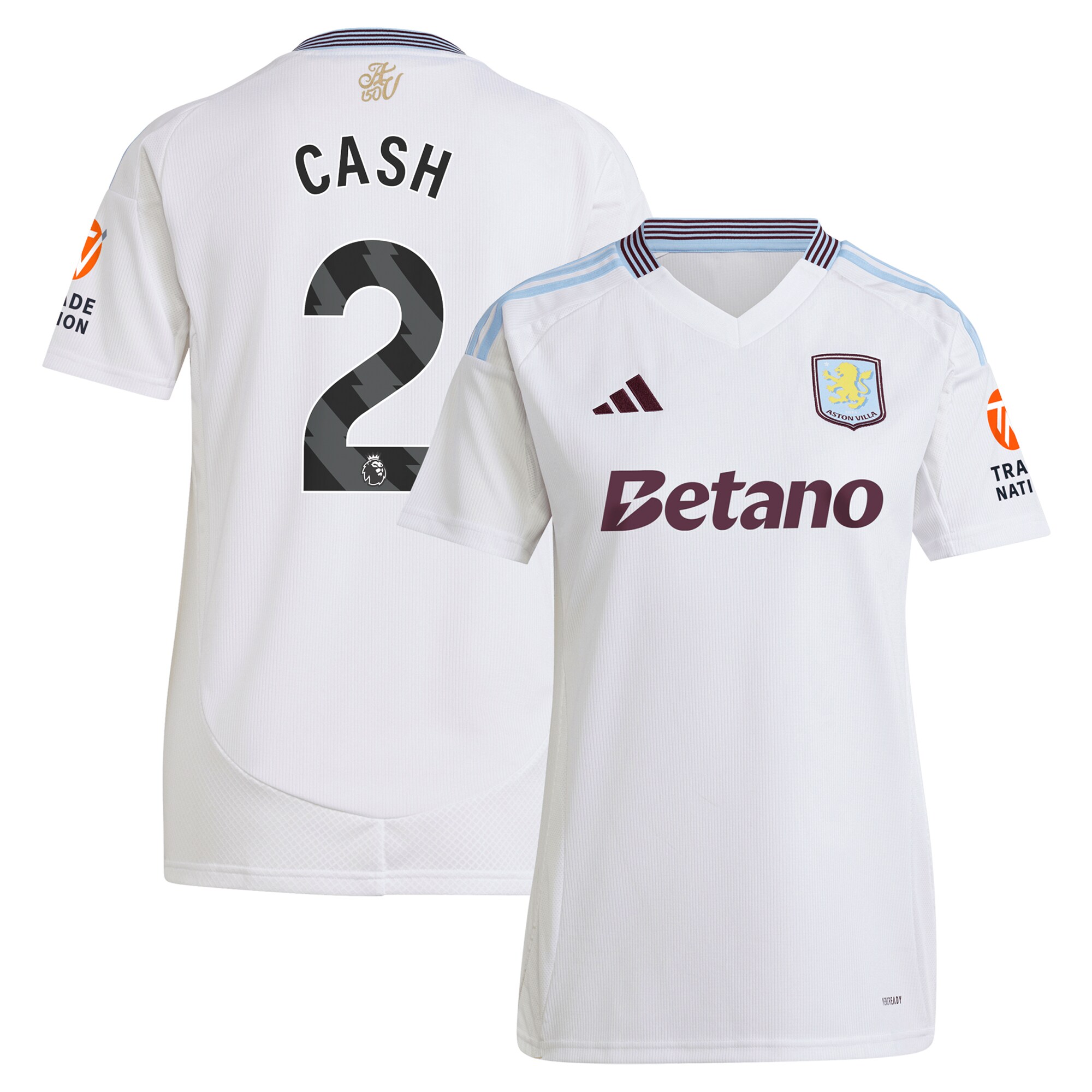 aston villa adidas away shirt 2024-25 – womens with cash 2 printing Collection - Official Aston Villa Kits