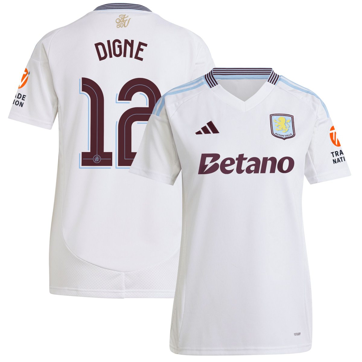 aston villa adidas away shirt 2024-25 – womens with digne 12 cup printing Collection - Official Aston Villa Kits