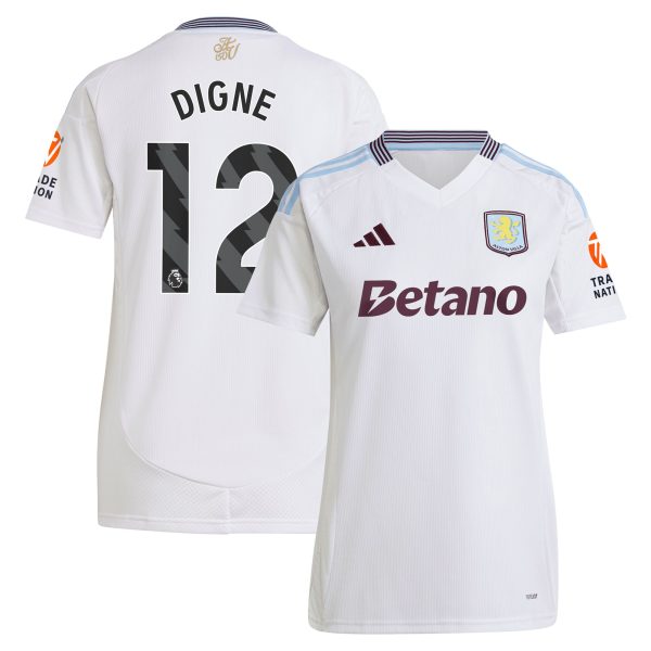 aston villa adidas away shirt 2024-25 – womens with digne 12 printing Collection - Official Aston Villa Kits