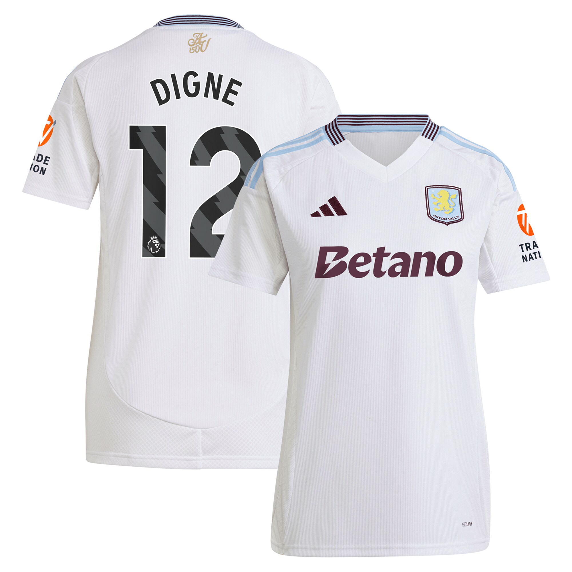 aston villa adidas away shirt 2024-25 – womens with digne 12 printing Collection - Official Aston Villa Kits