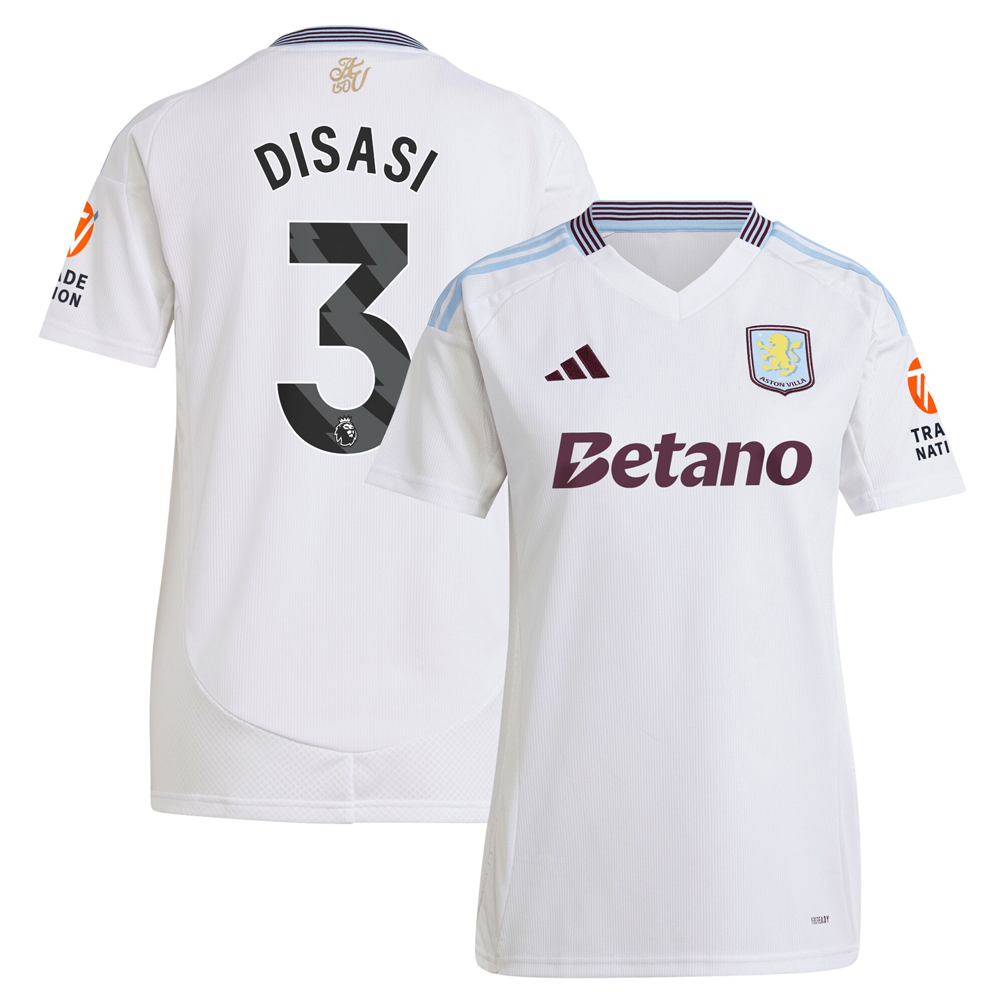 aston villa adidas away shirt 2024-25 – womens with disasi 3 printing Collection - Official Aston Villa Kits