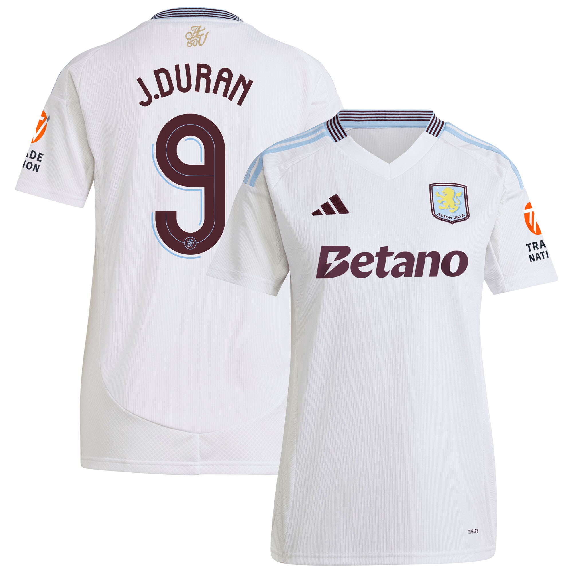 aston villa adidas away shirt 2024-25 – womens with duran 9 cup printing Collection - Official Aston Villa Kits