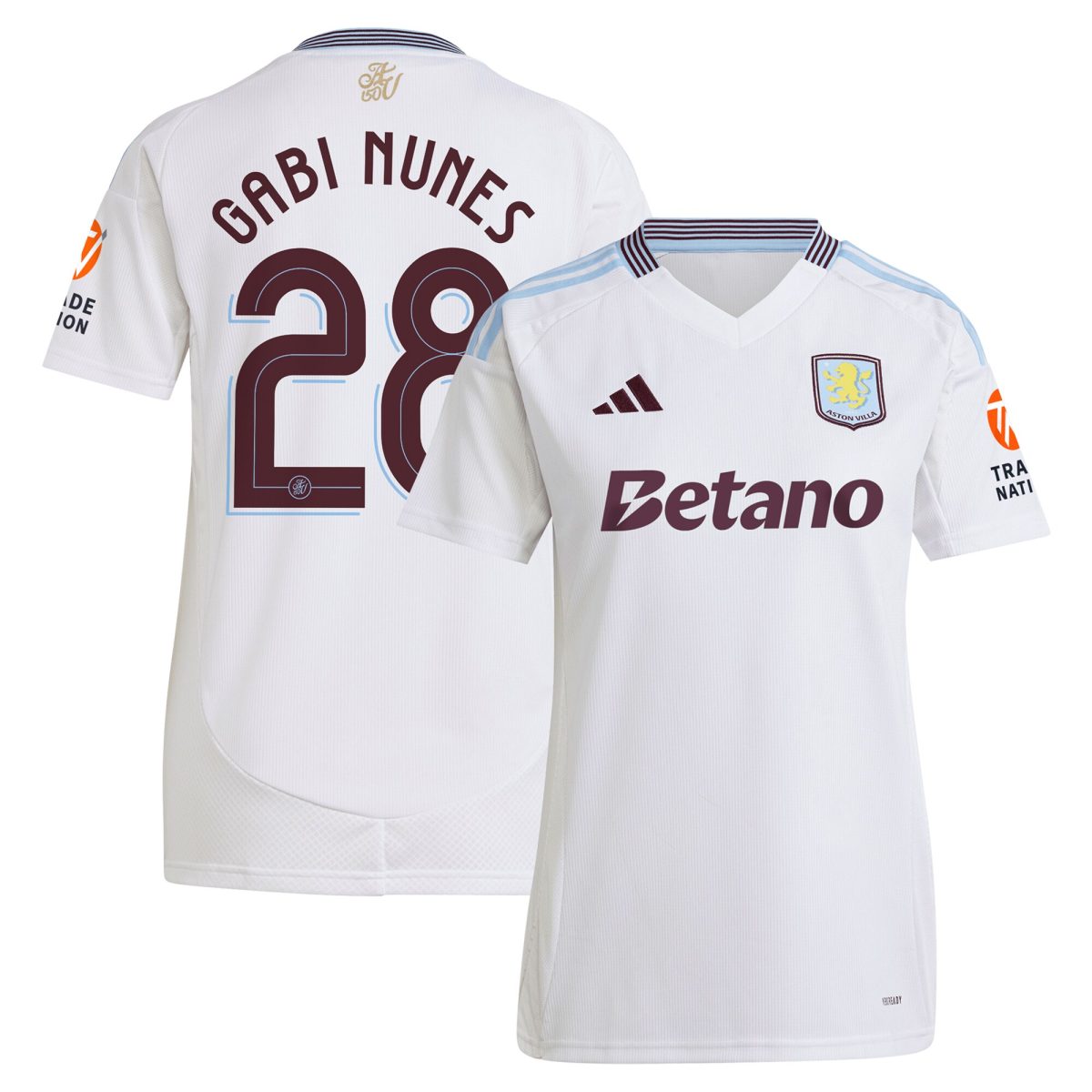 aston villa adidas away shirt 2024-25 – womens with gabi nunes 28 cup printing Collection - Official Aston Villa Kits
