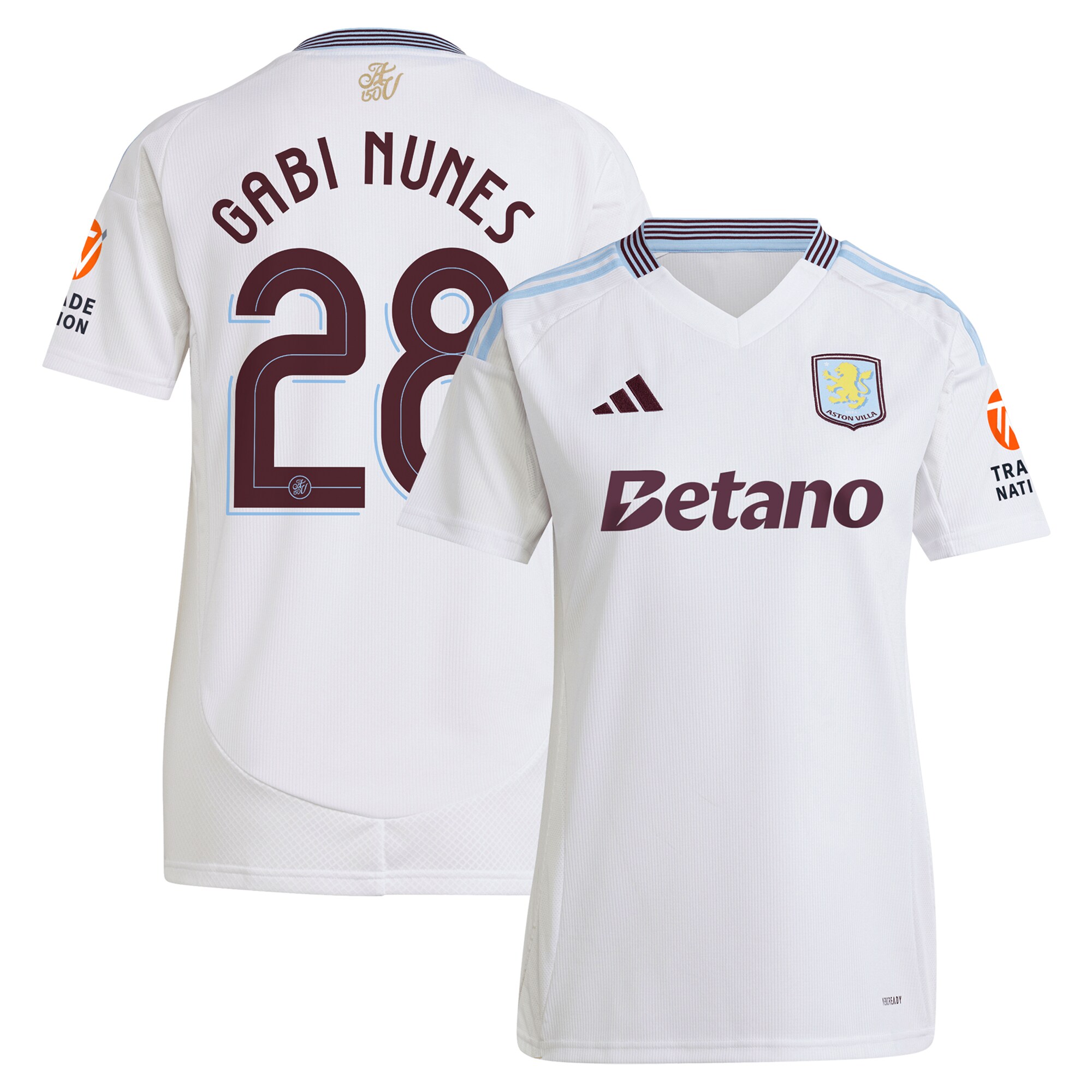 aston villa adidas away shirt 2024-25 – womens with gabi nunes 28 cup printing Collection - Official Aston Villa Kits