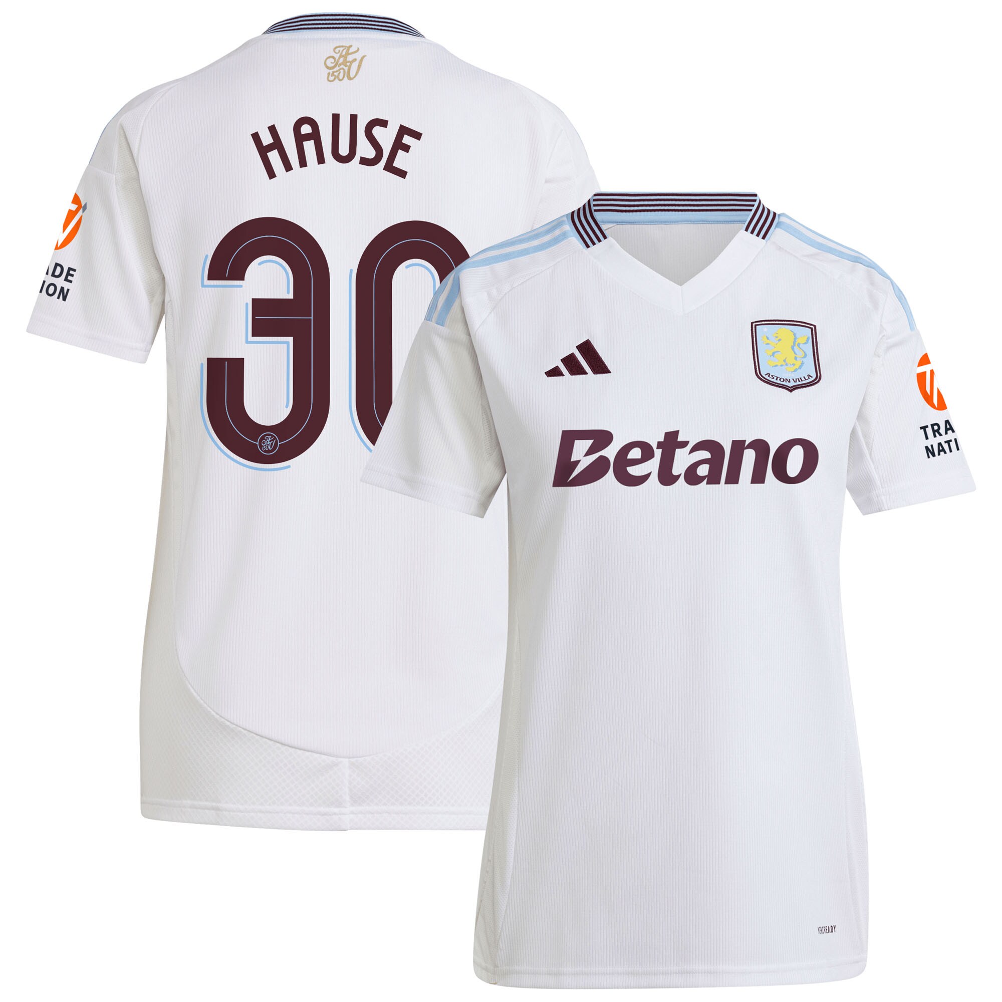 aston villa adidas away shirt 2024-25 – womens with hause 30 cup printing Collection - Official Aston Villa Kits