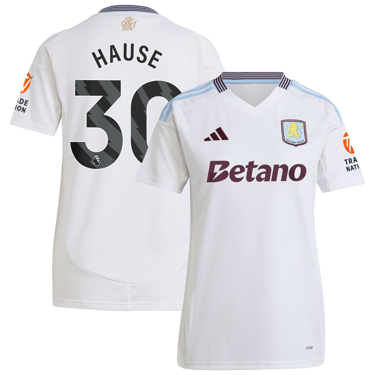aston villa adidas away shirt 2024-25 – womens with hause 30 printing Collection - Official Aston Villa Kits