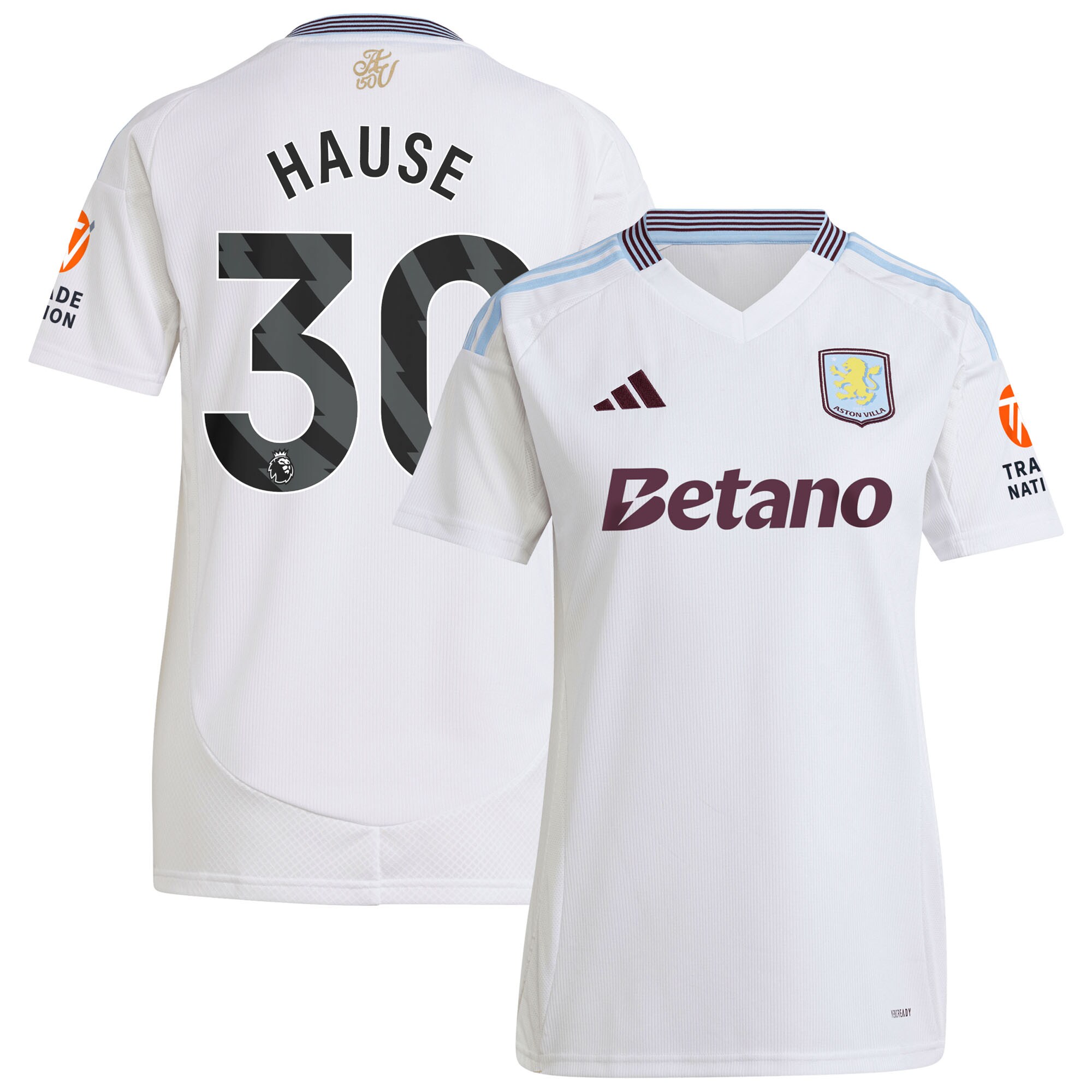 aston villa adidas away shirt 2024-25 – womens with hause 30 printing Collection - Official Aston Villa Kits