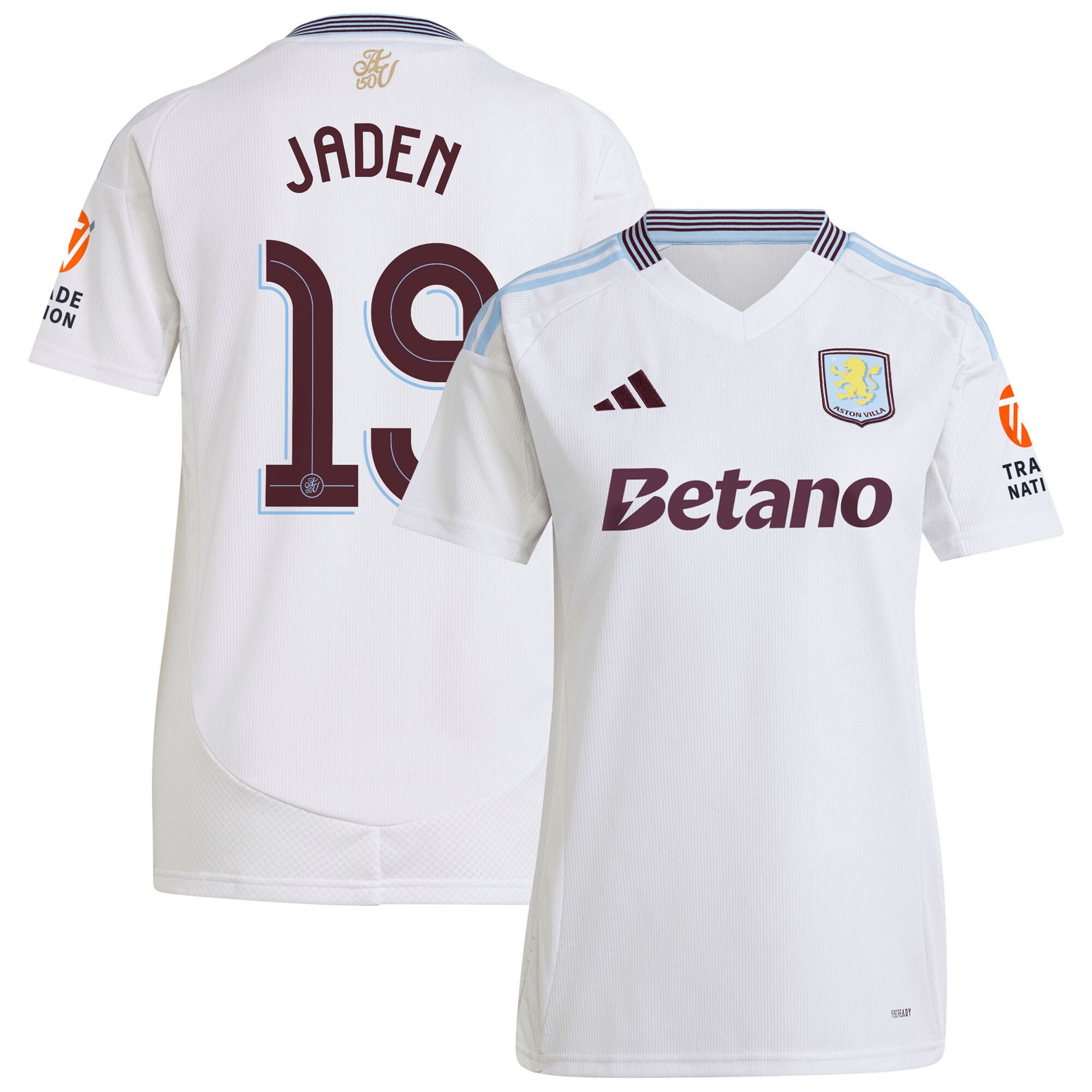 aston villa adidas away shirt 2024-25 – womens with jaden 19 cup printing Collection - Official Aston Villa Kits