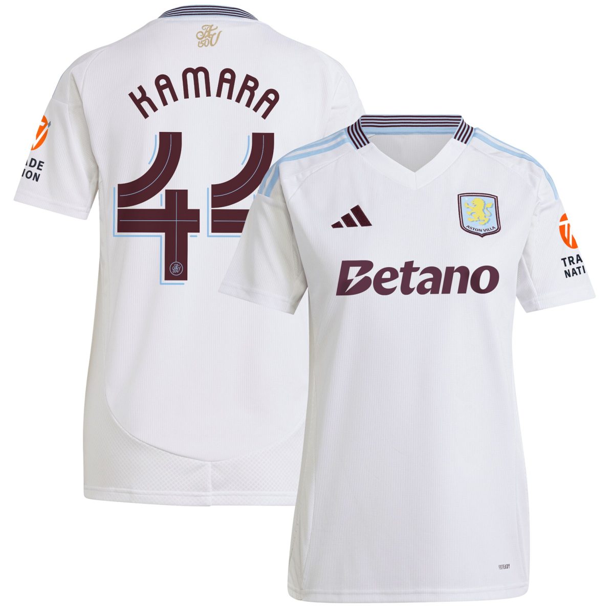 aston villa adidas away shirt 2024-25 – womens with kamara 44 cup printing Collection - Official Aston Villa Kits