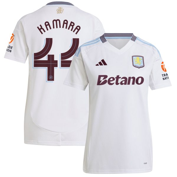 aston villa adidas away shirt 2024-25 – womens with kamara 44 cup printing Collection - Official Aston Villa Kits