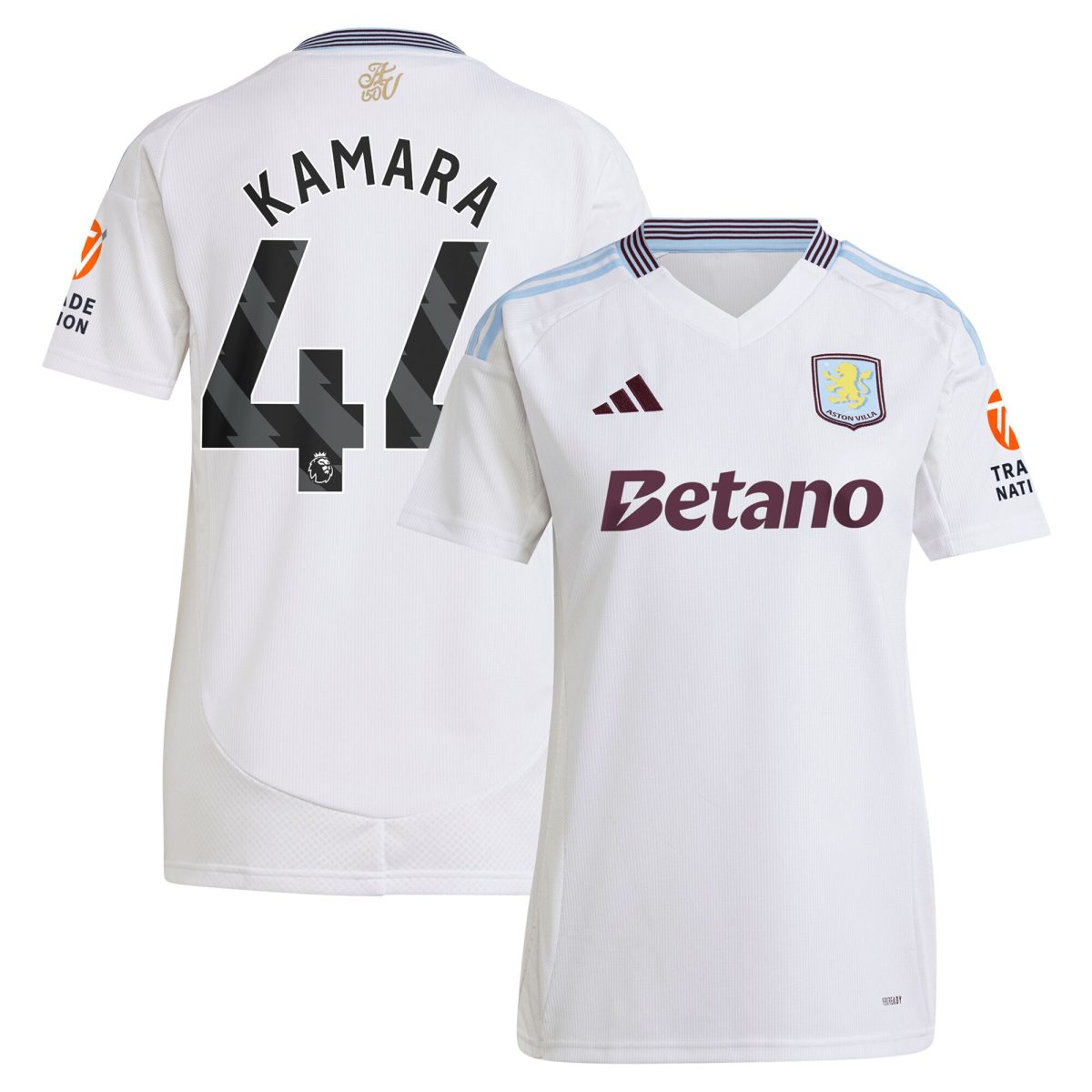 aston villa adidas away shirt 2024-25 – womens with kamara 44 printing Collection - Official Aston Villa Kits