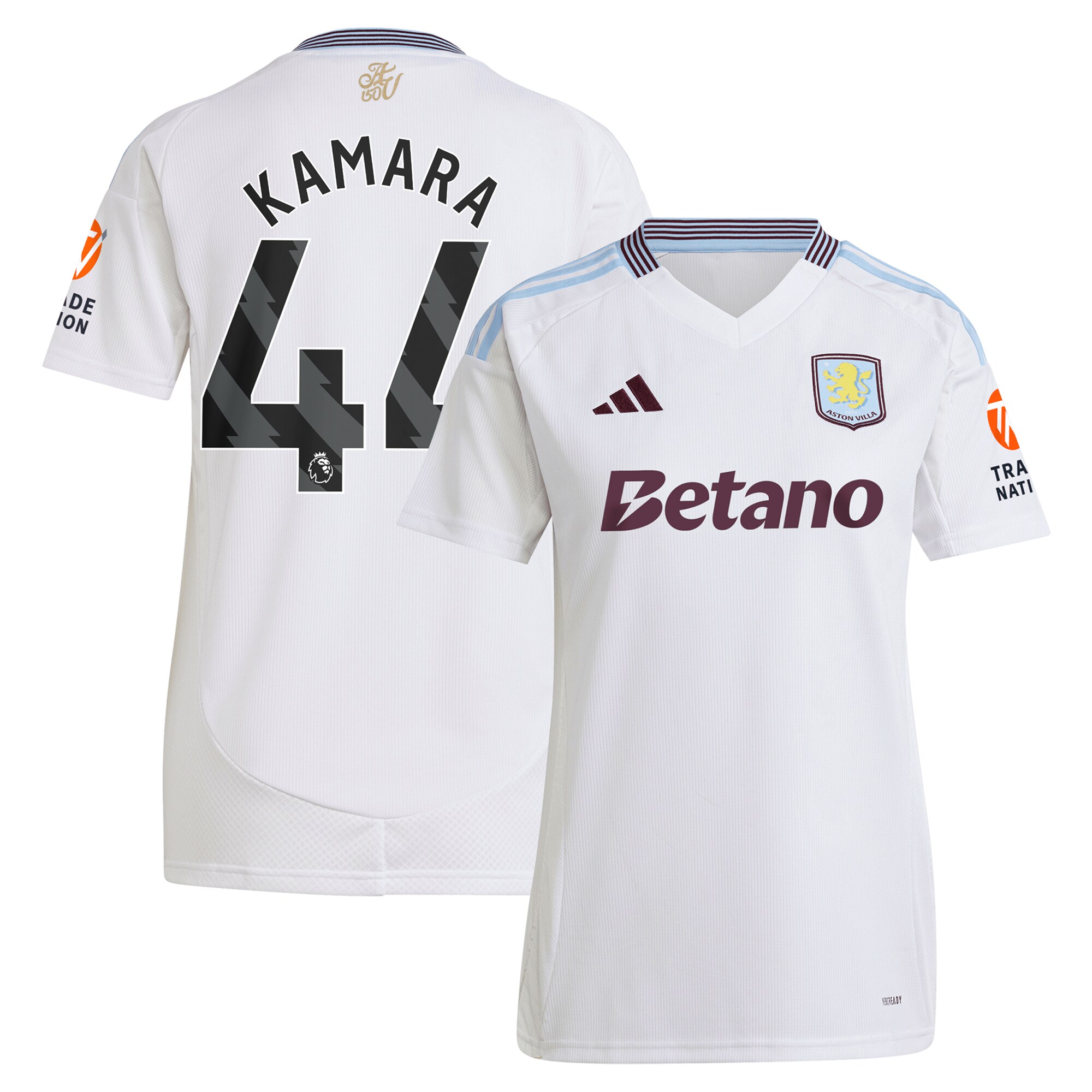 aston villa adidas away shirt 2024-25 – womens with kamara 44 printing Collection - Official Aston Villa Kits
