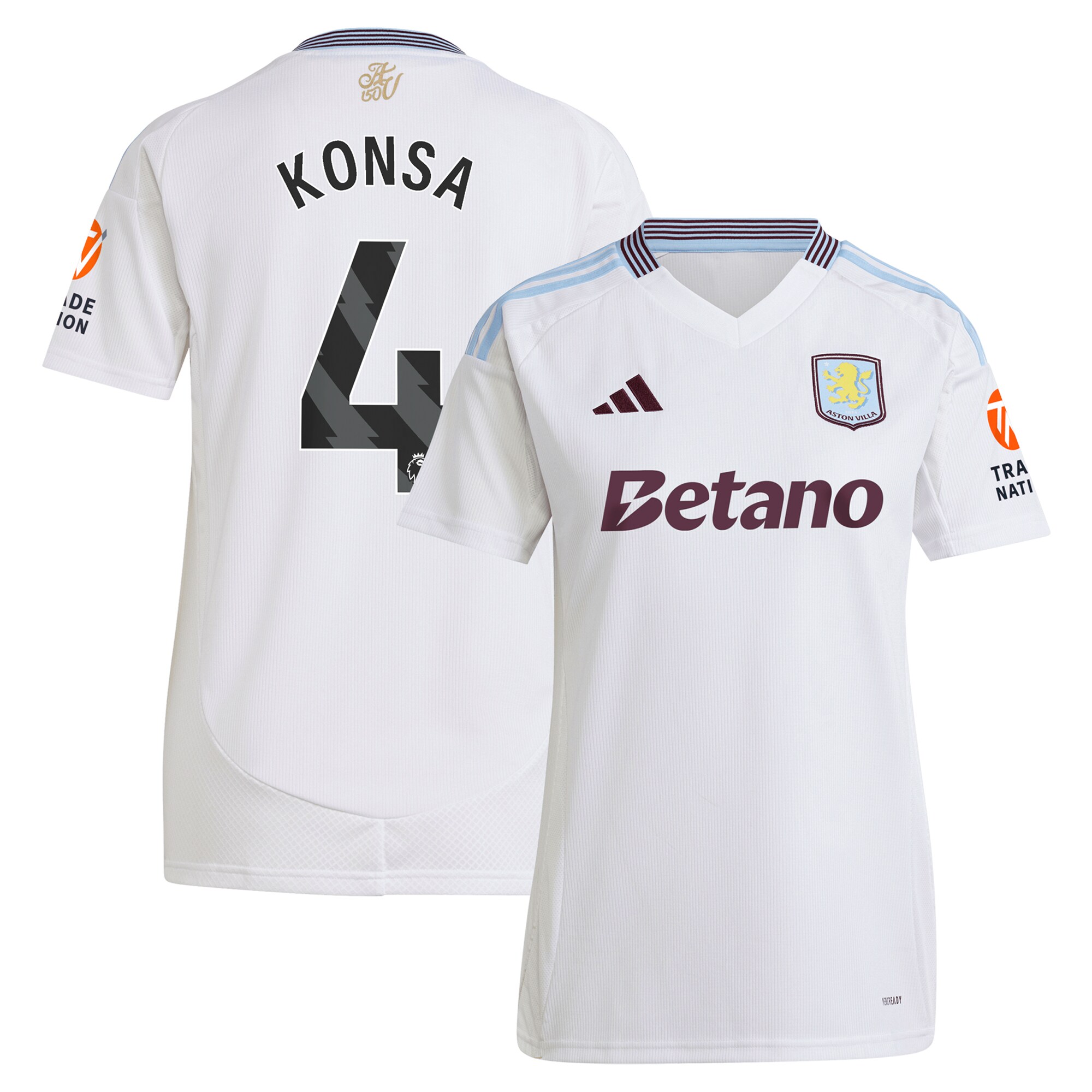 aston villa adidas away shirt 2024-25 – womens with konsa 4 printing Collection - Official Aston Villa Kits
