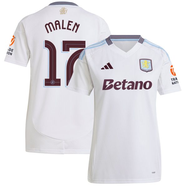 aston villa adidas away shirt 2024-25 – womens with malen 17 cup printing Collection - Official Aston Villa Kits