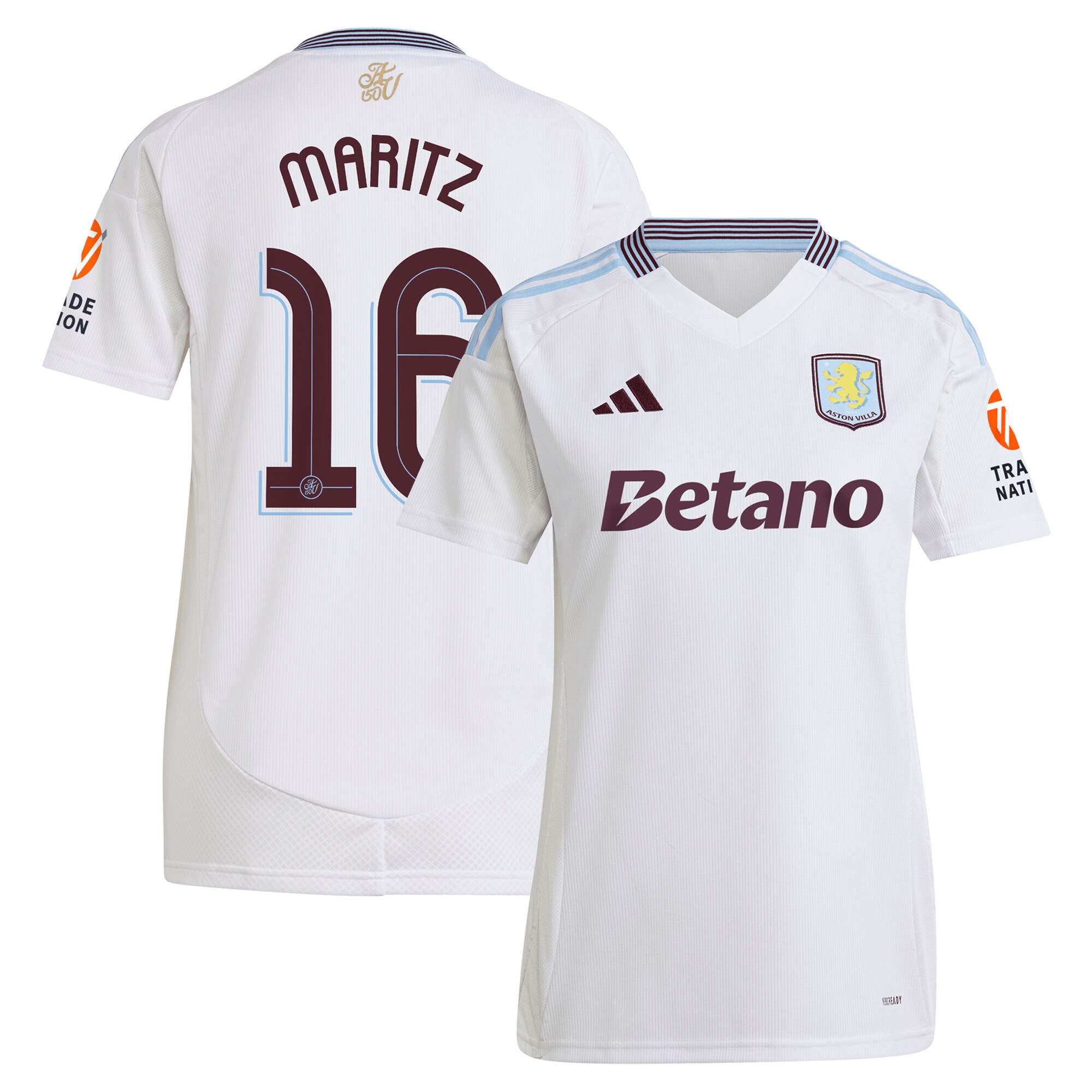 aston villa adidas away shirt 2024-25 – womens with maritz 16 cup printing Collection - Official Aston Villa Kits