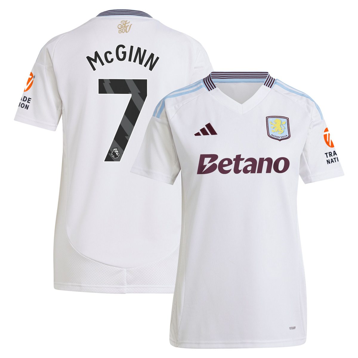 aston villa adidas away shirt 2024-25 – womens with mcginn 7 printing Collection - Official Aston Villa Kits