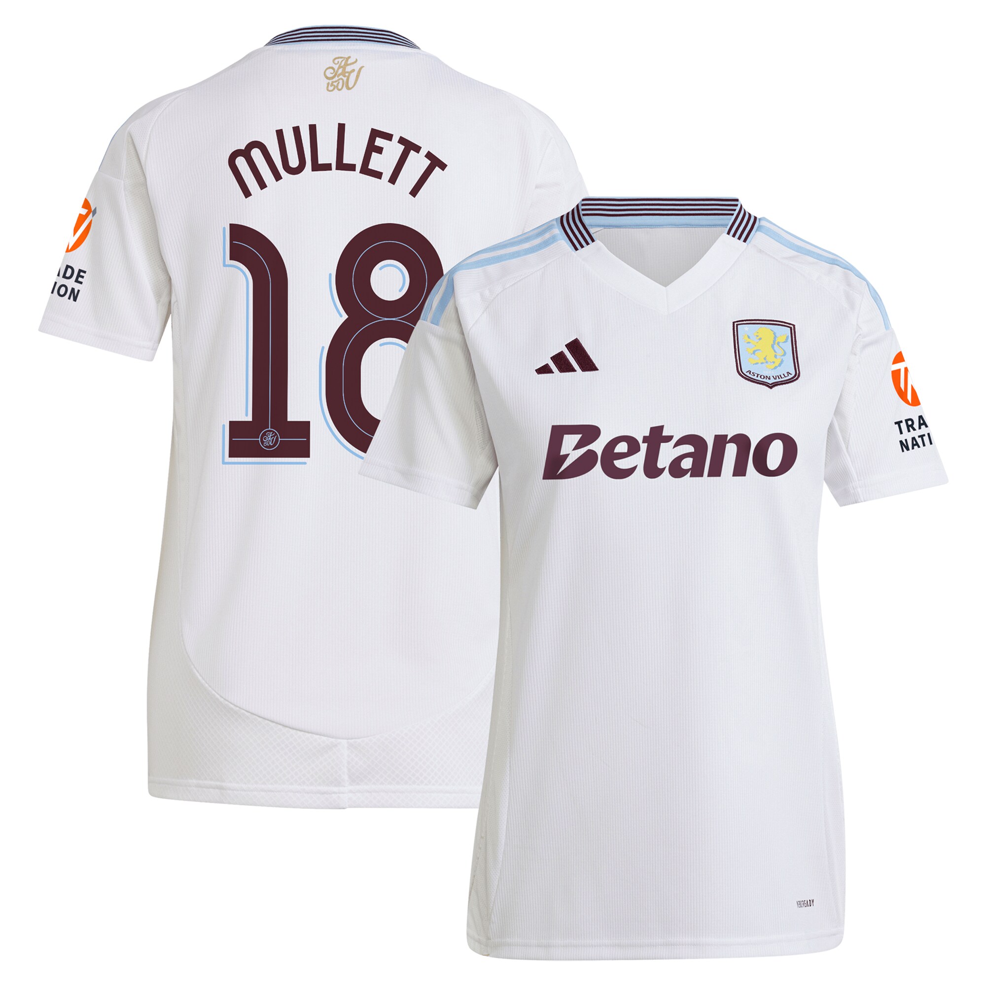 aston villa adidas away shirt 2024-25 – womens with mullett 18 cup printing Collection - Official Aston Villa Kits