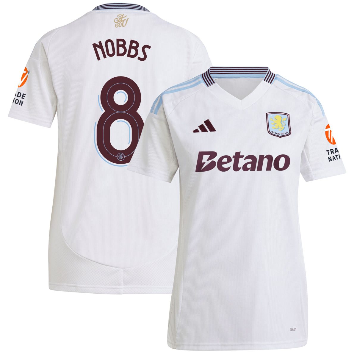 aston villa adidas away shirt 2024-25 – womens with nobbs 8 cup printing Collection - Official Aston Villa Kits
