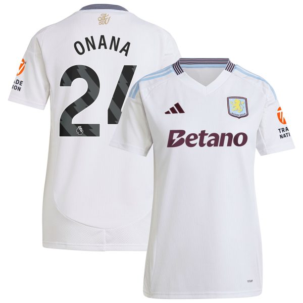 aston villa adidas away shirt 2024-25 – womens with onana 24 printing Collection - Official Aston Villa Kits